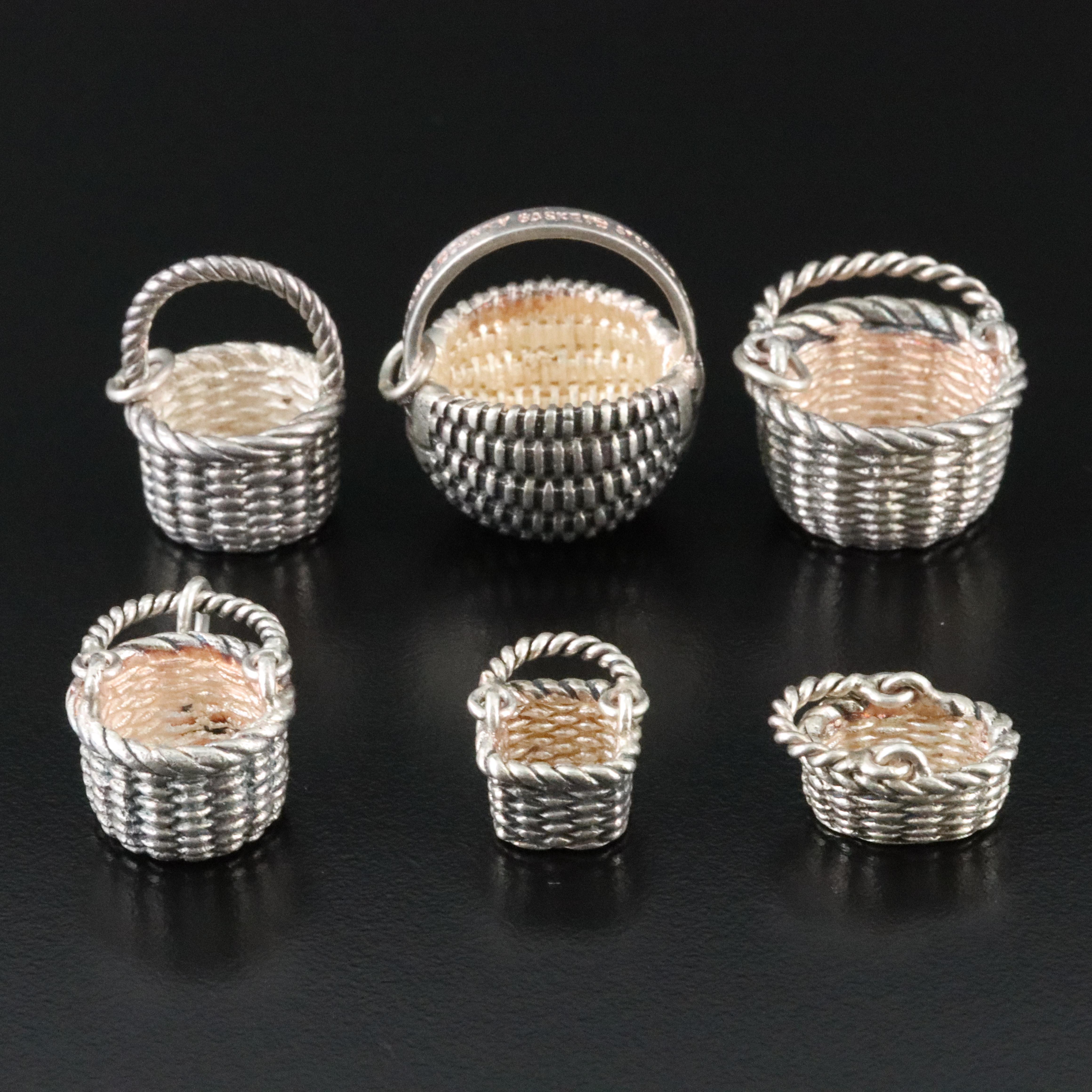 Brown County Baskets Sterling Charms