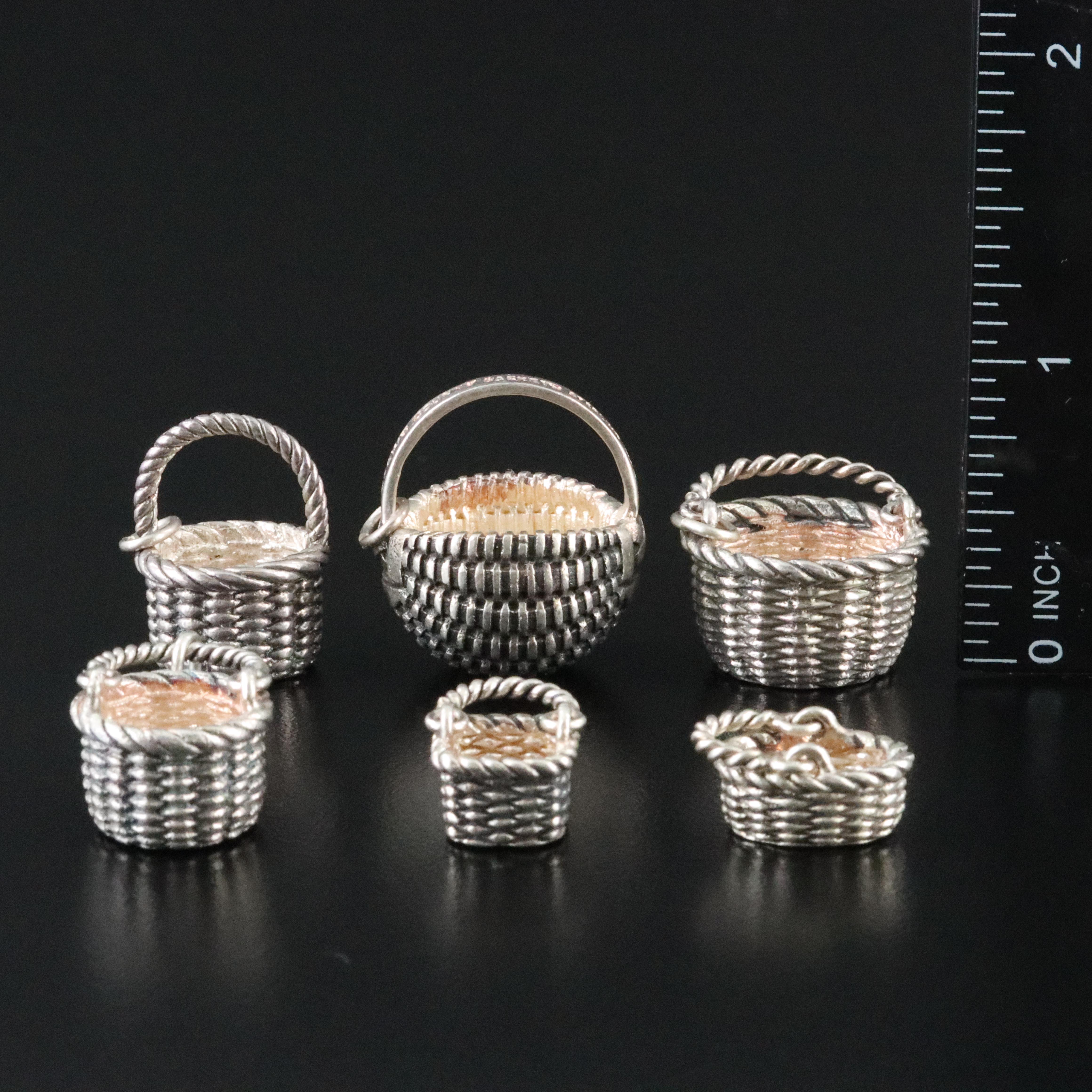 Brown County Baskets Sterling Charms