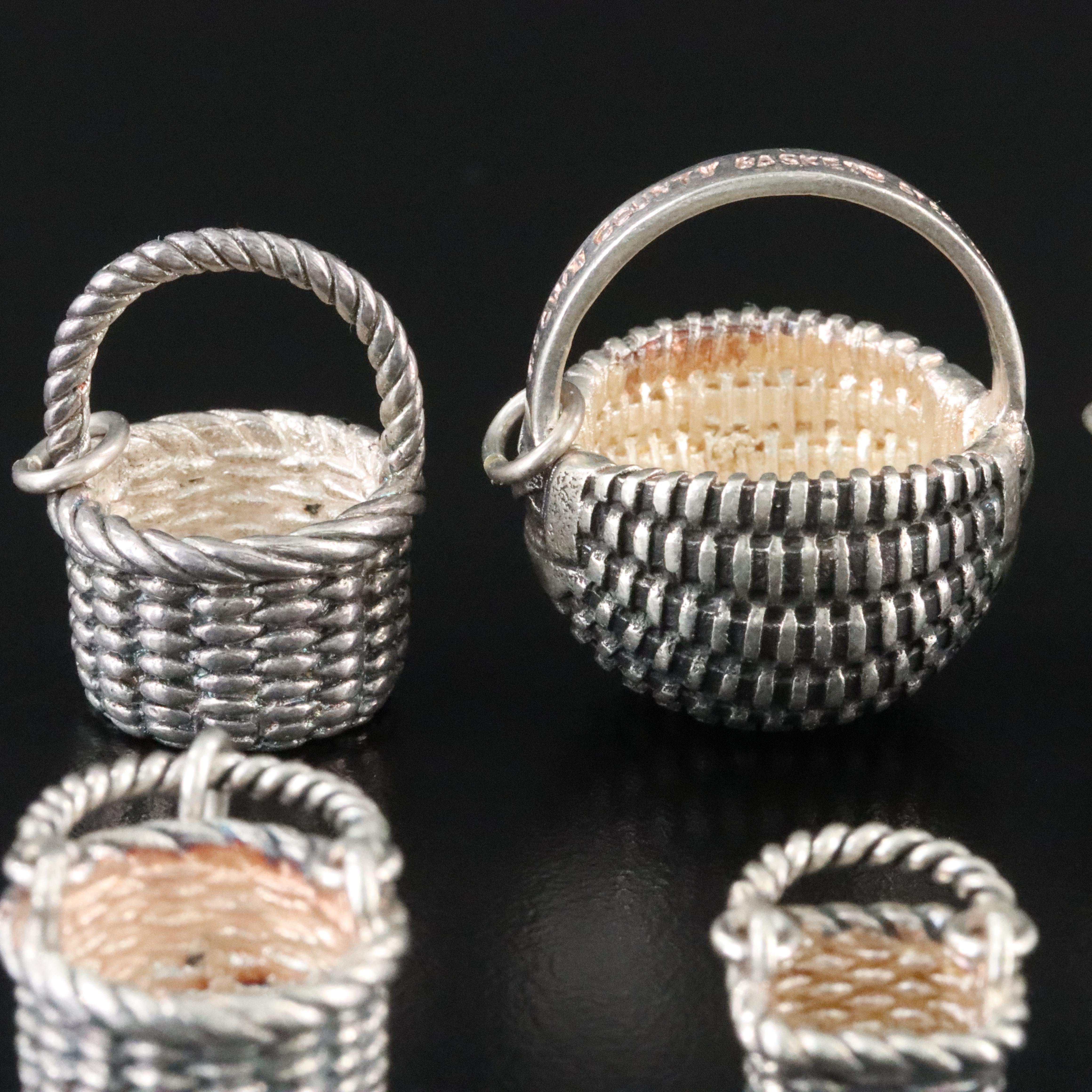 Brown County Baskets Sterling Charms