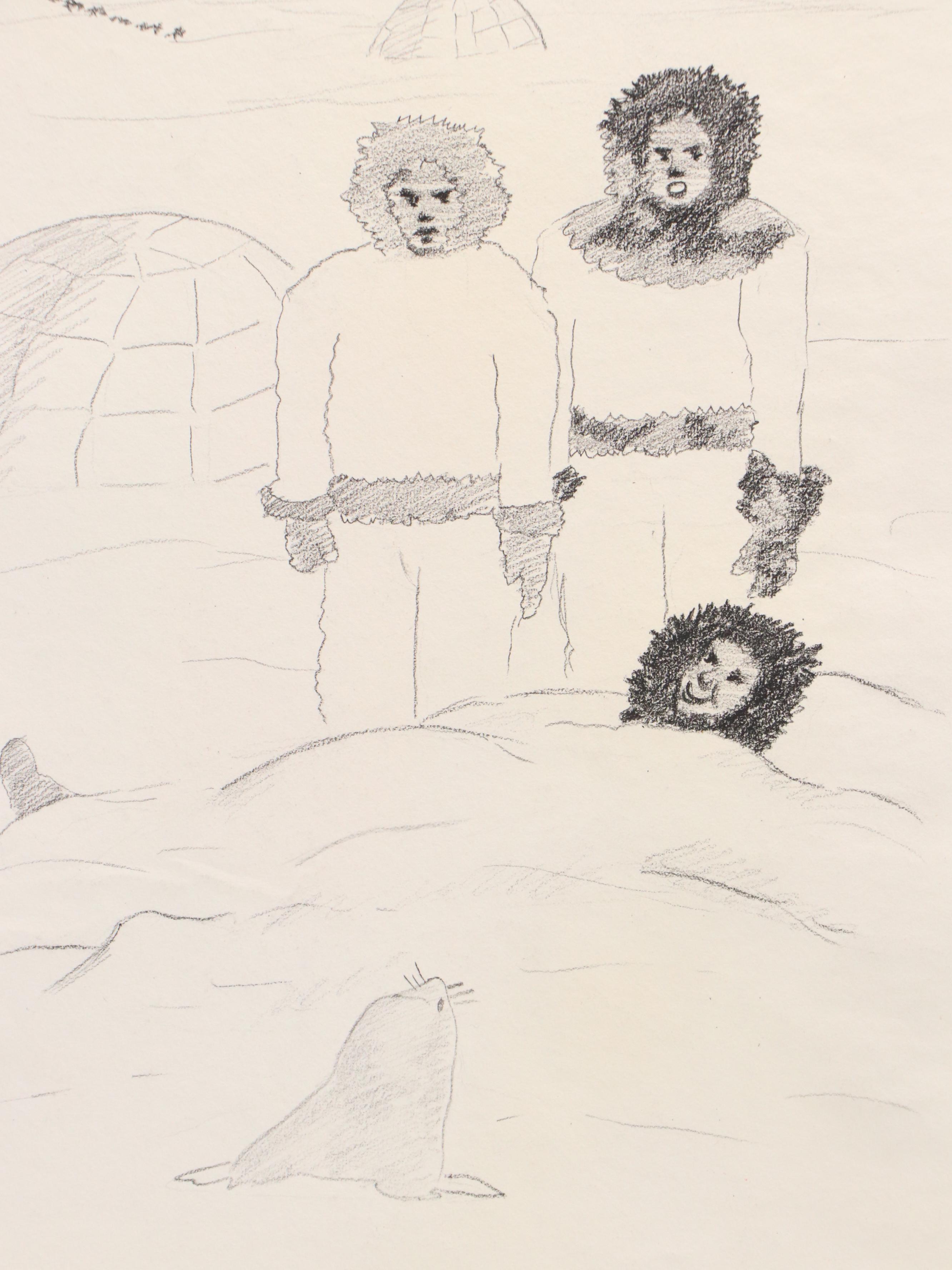 Set of Three Humorous Figurative Drawings, 20th Century