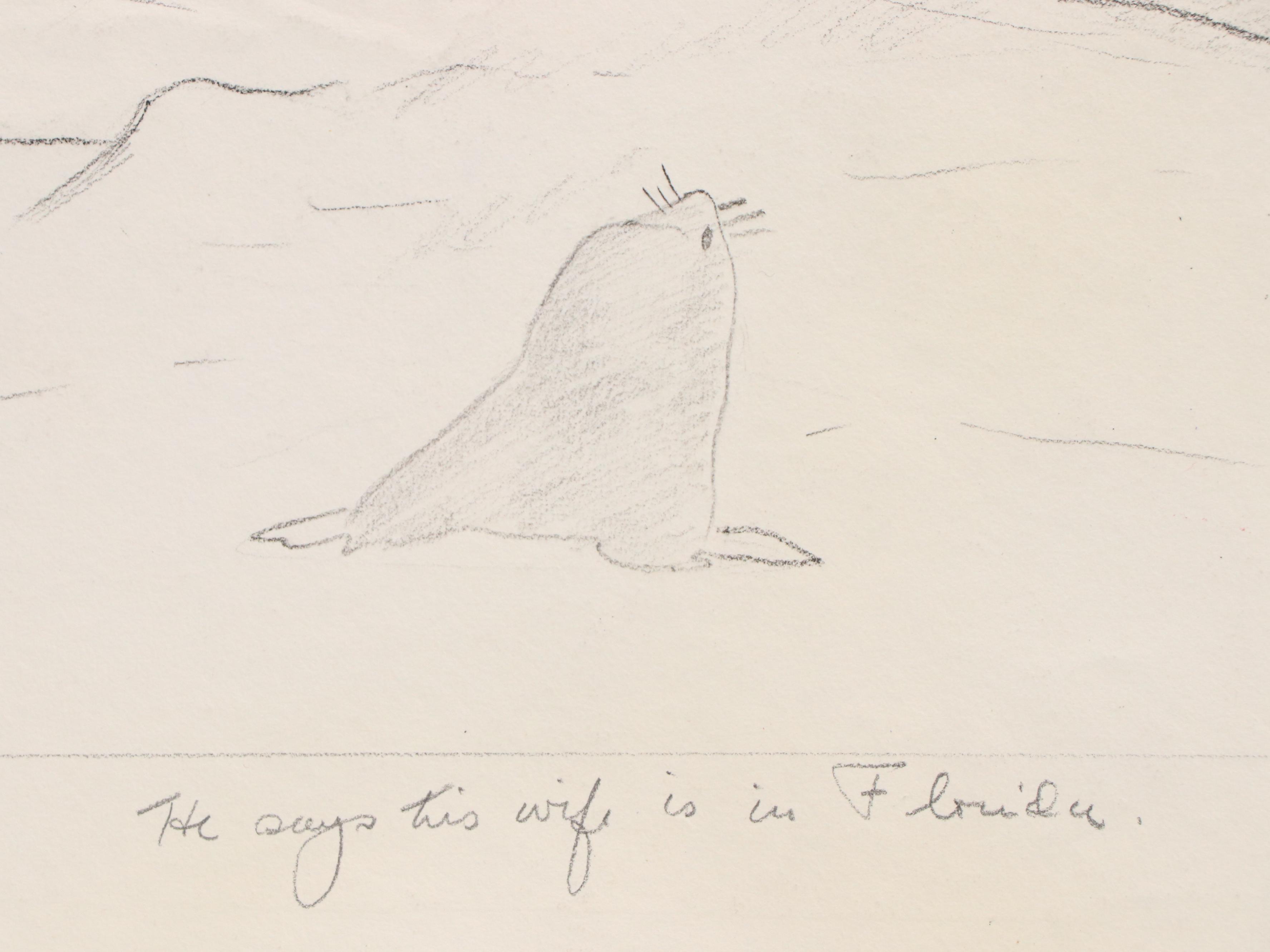 Set of Three Humorous Figurative Drawings, 20th Century