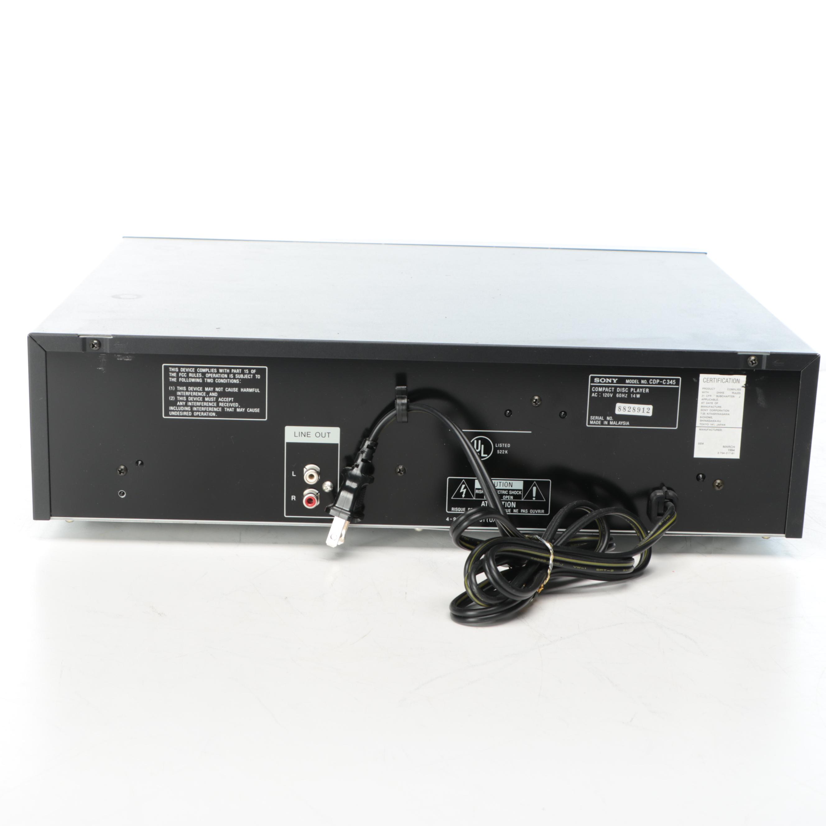 Sony CDP-C345 5-Disc Compact Disc Player