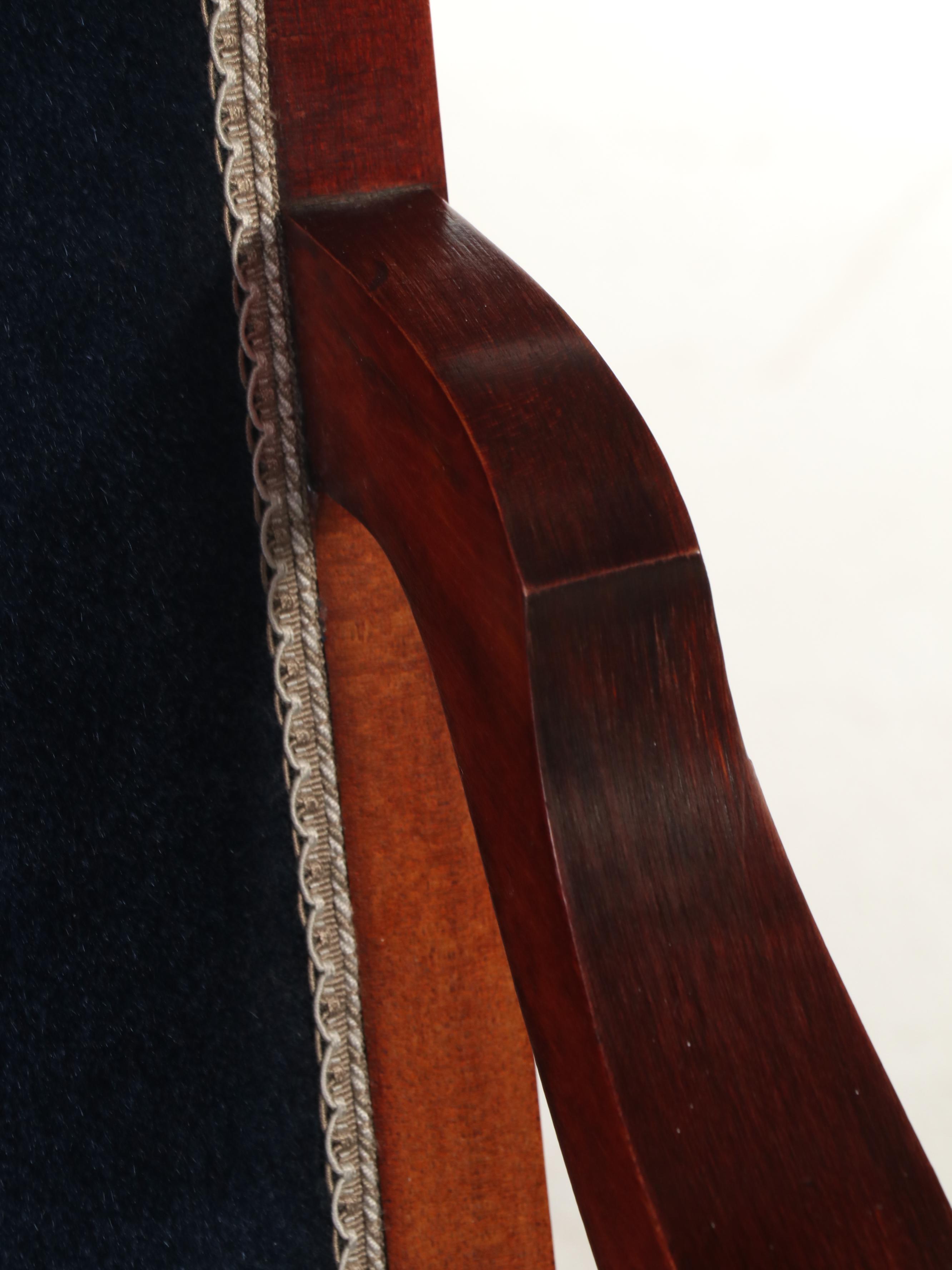 Empire Revival Mahogany Salon Suite with Settee and Three Chairs