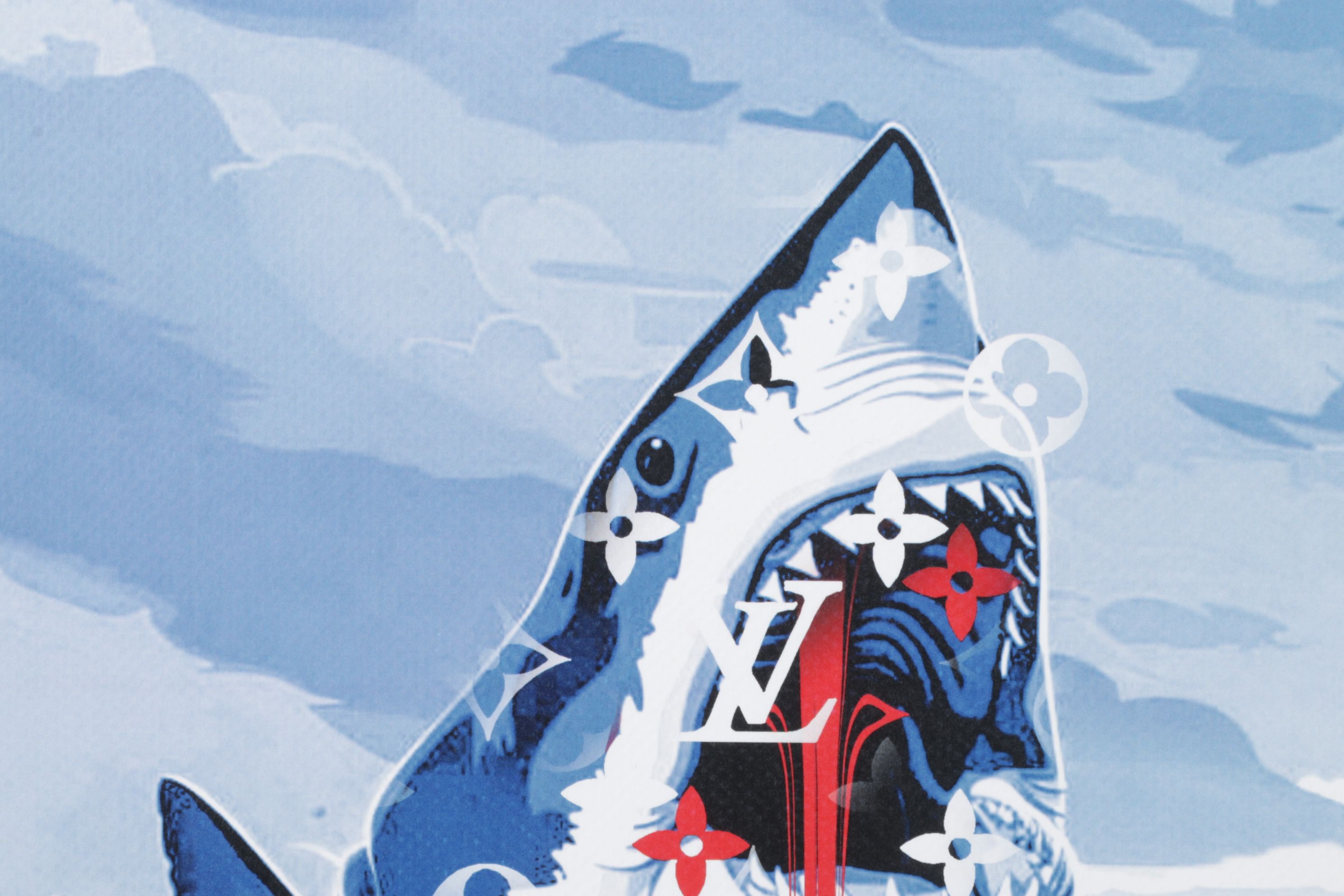 Death NYC Pop Art Digital Graphic Print Featuring Louis Vuitton x Shark, 2025