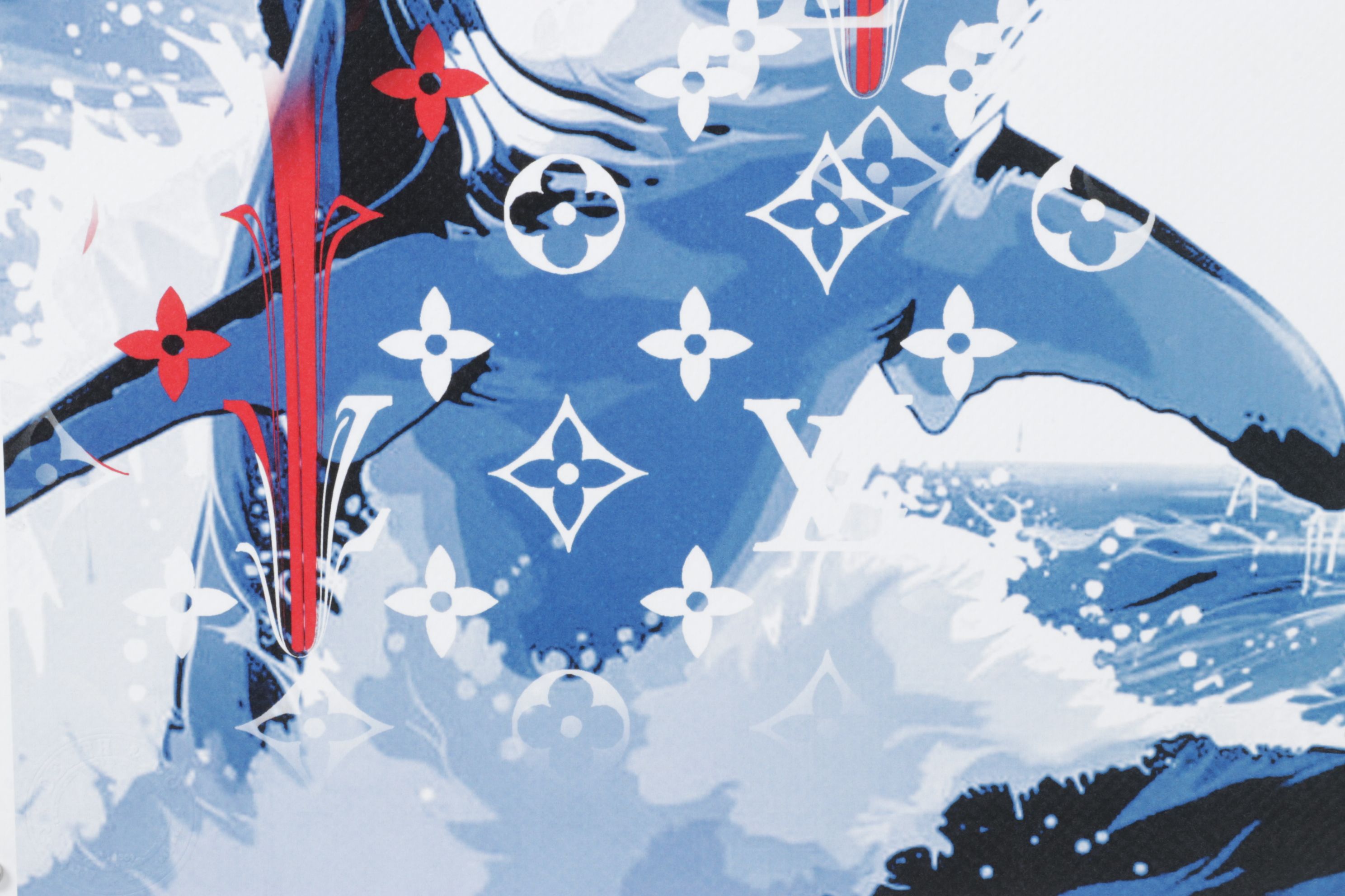 Death NYC Pop Art Digital Graphic Print Featuring Louis Vuitton x Shark, 2025