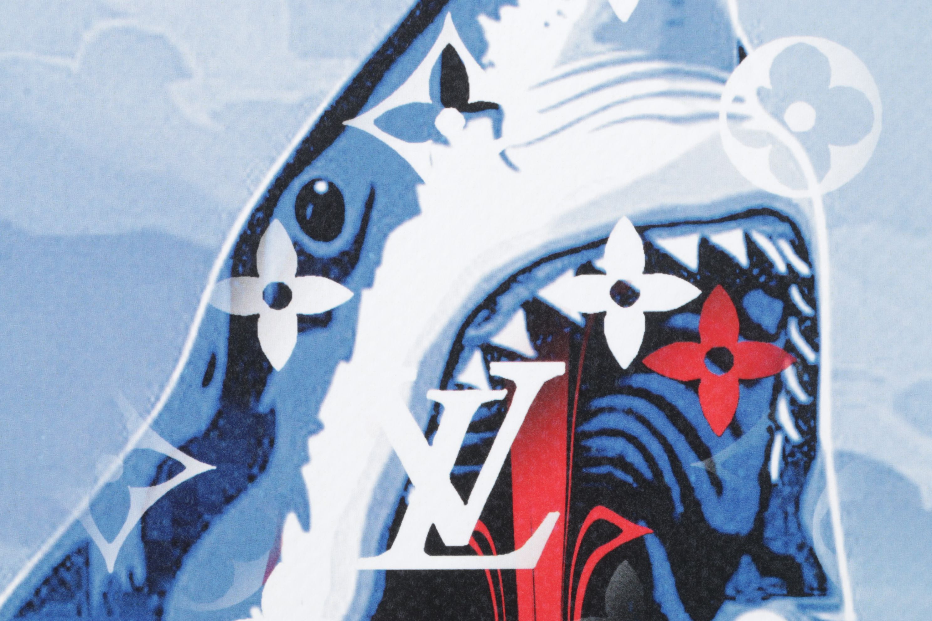 Death NYC Pop Art Digital Graphic Print Featuring Louis Vuitton x Shark, 2025