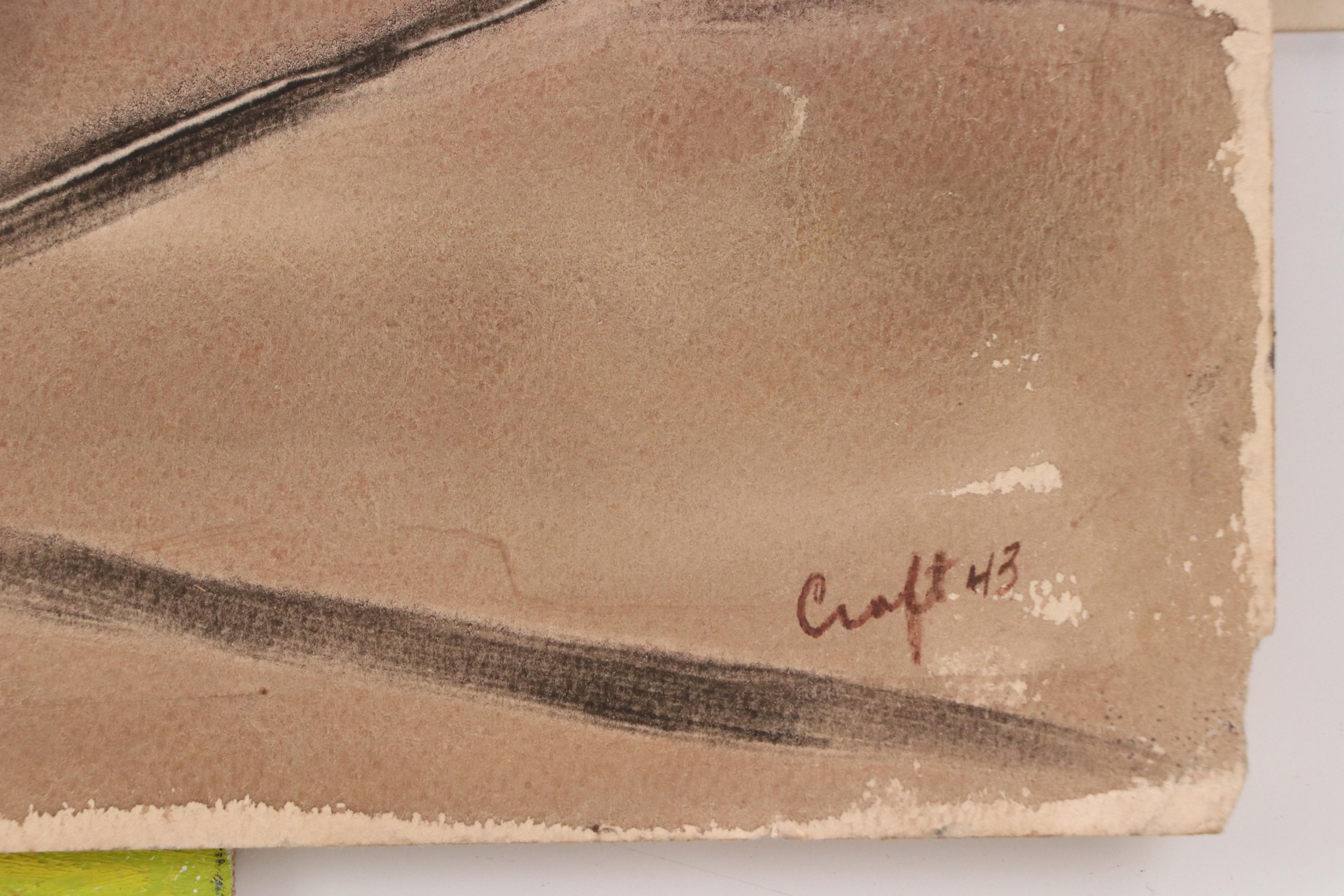 Lot of Three Tree-Themed Drawings and Paintings, 20th Century