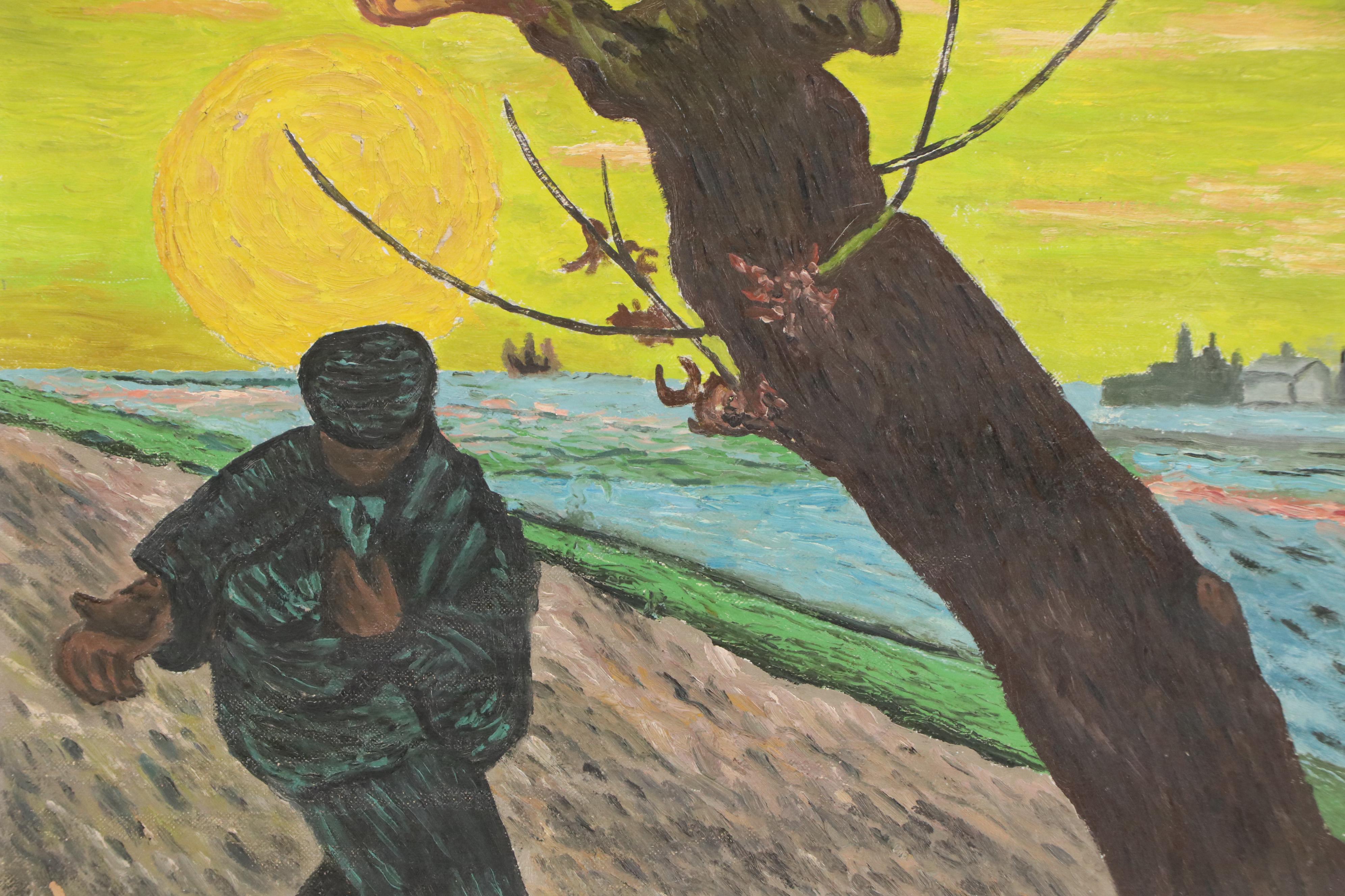 Lot of Three Tree-Themed Drawings and Paintings, 20th Century