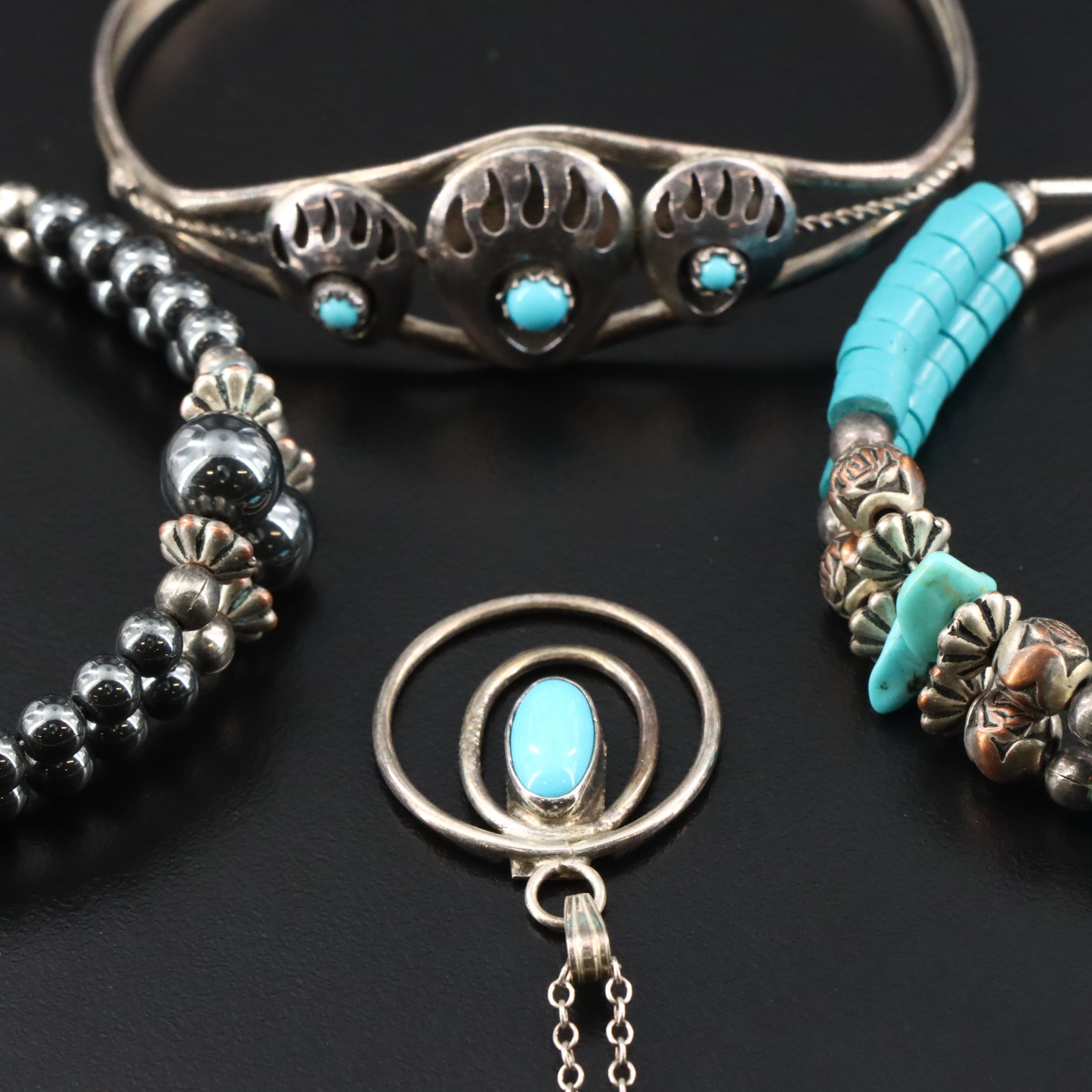 Southwest Jewelry Assortment Featuring Turquoise and Bone