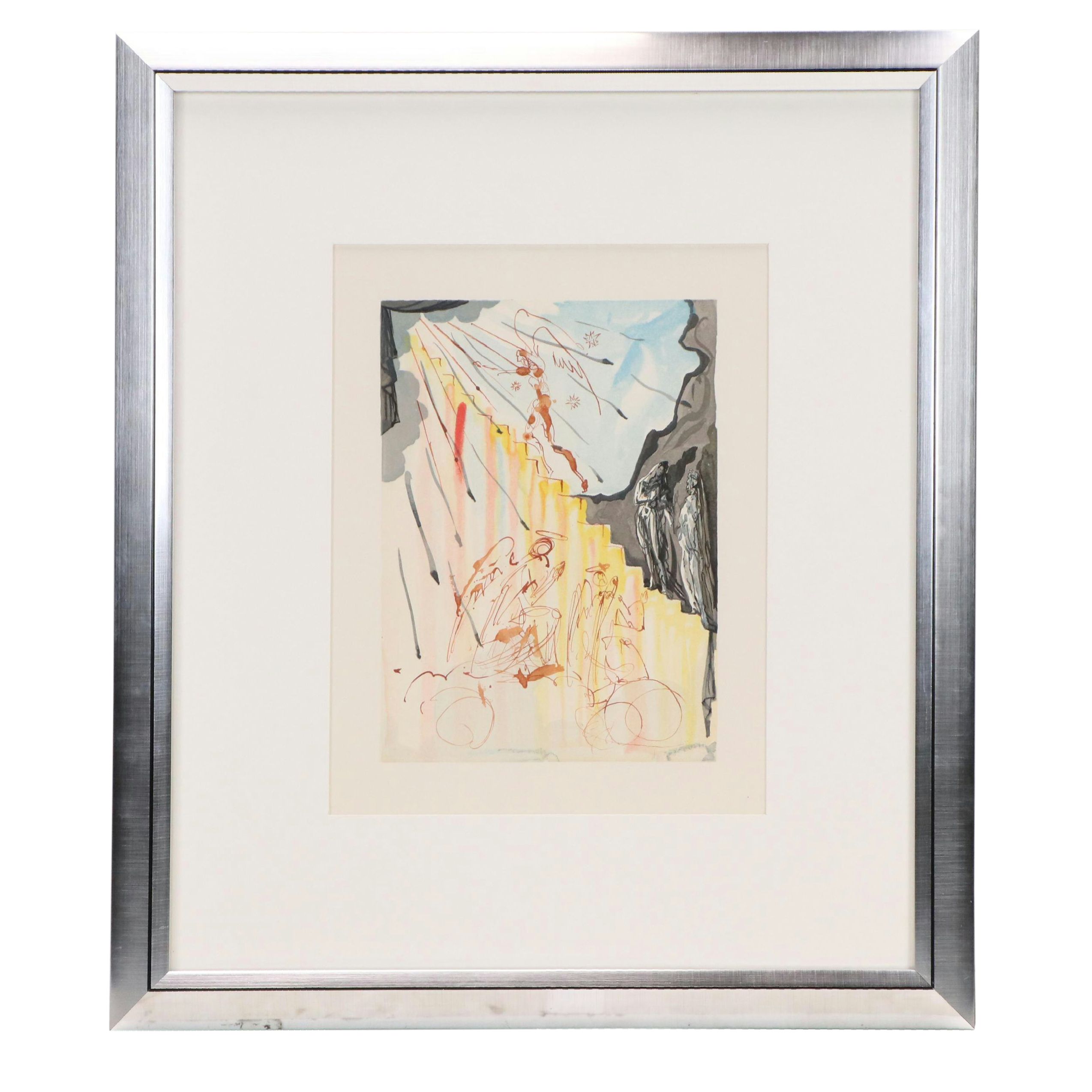 Salvador Dalí Wood Engraving "L'Échelle Mystique," 1960–64