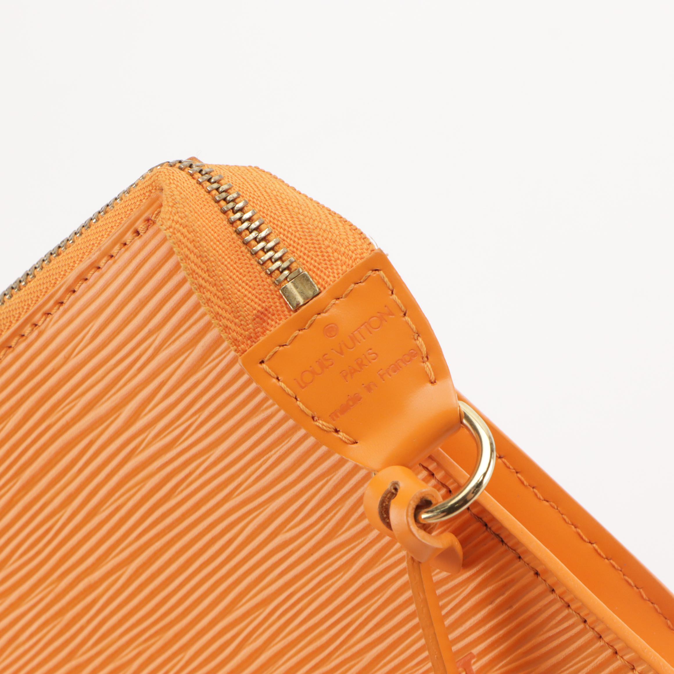 Louis Vuitton Pochette Accessoires in Mandarin Epi and Smooth Leather