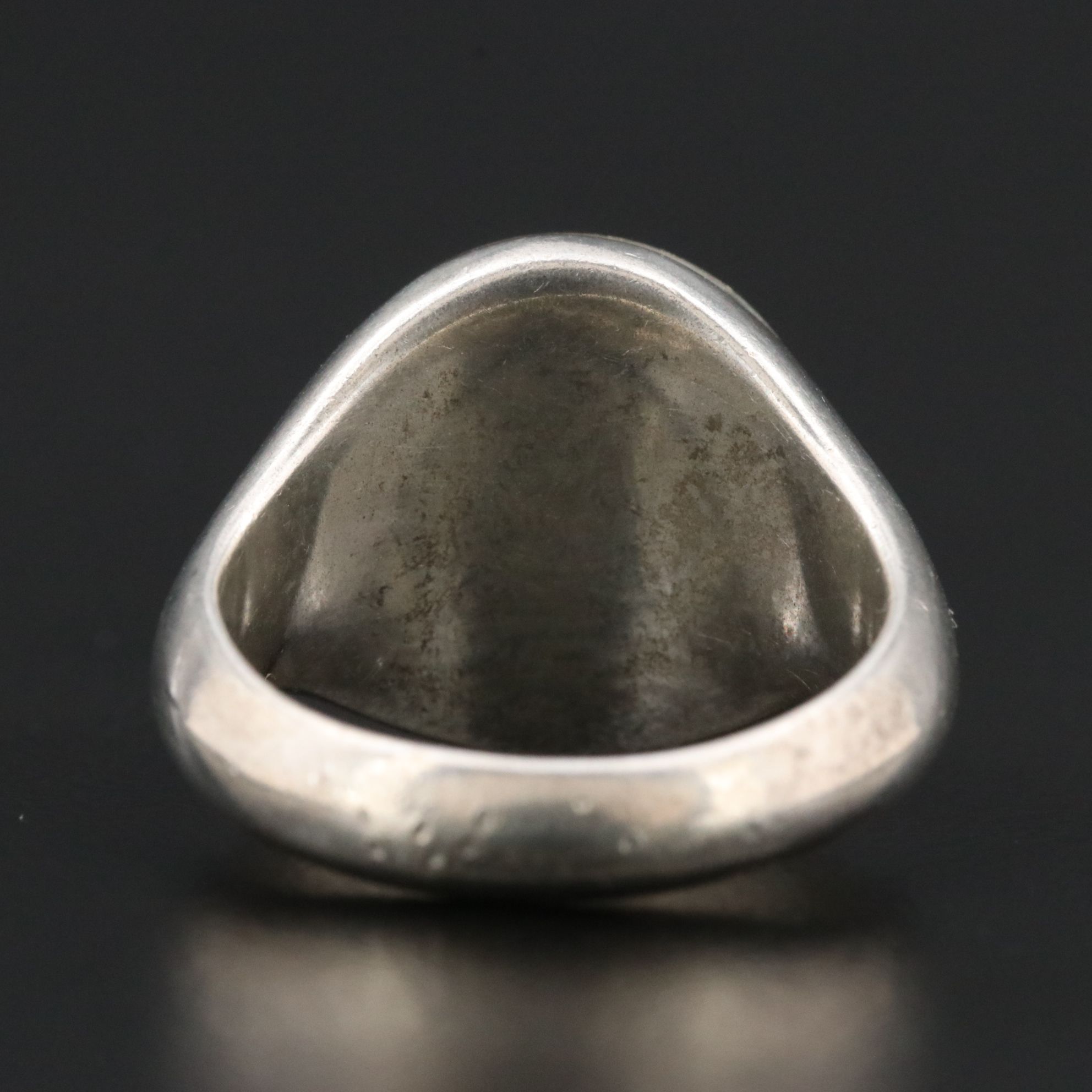 Tiffany & Co. Sterling Pearl Signet Ring with 18K Bezel