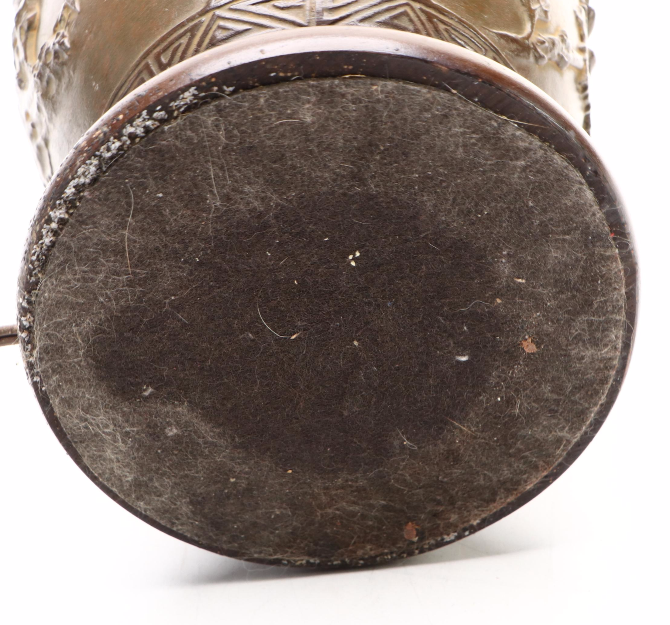 Dinkelspiel Japanese Bronze Relief Floral Table Lamp, Late 20th Century