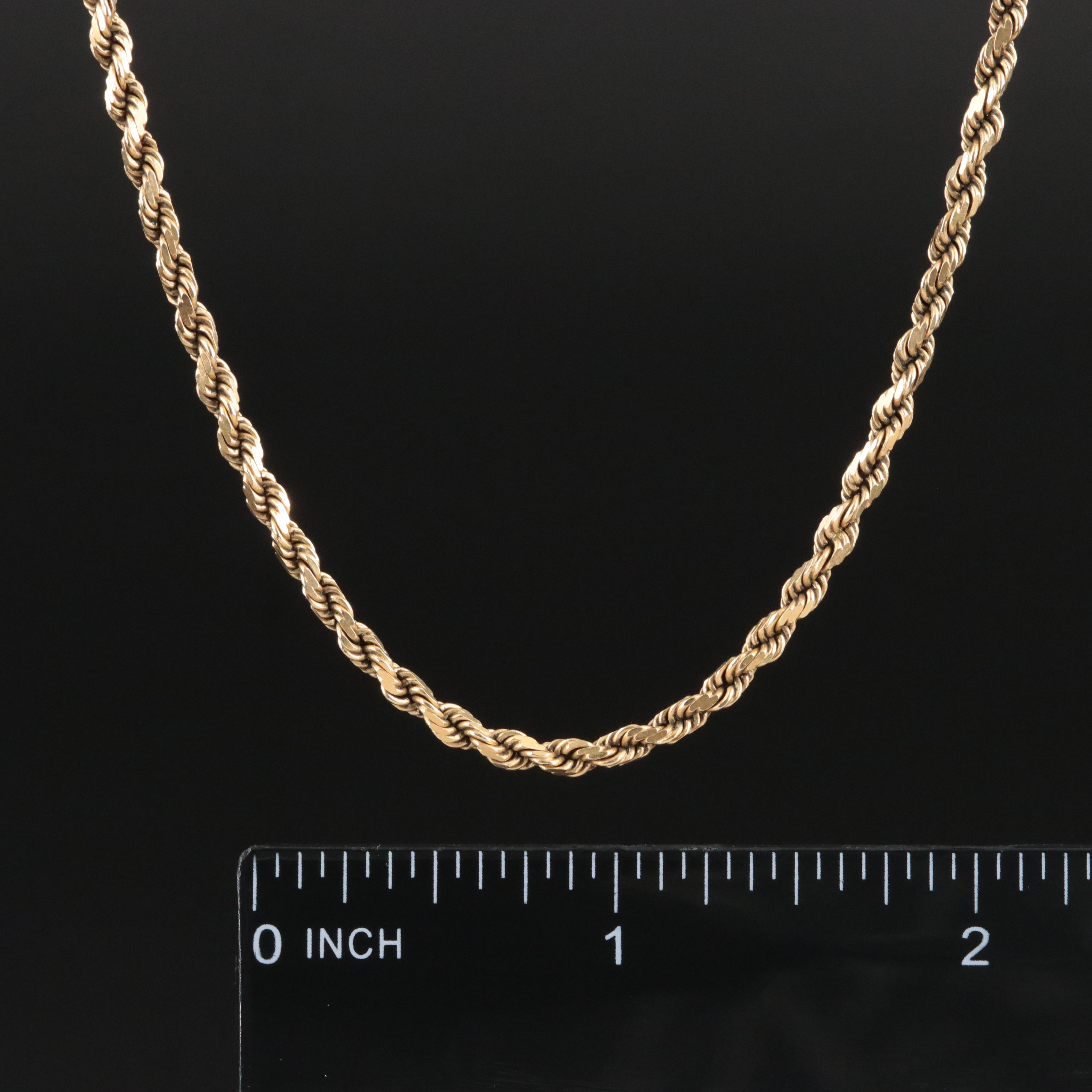 14K Rope Chain Necklace