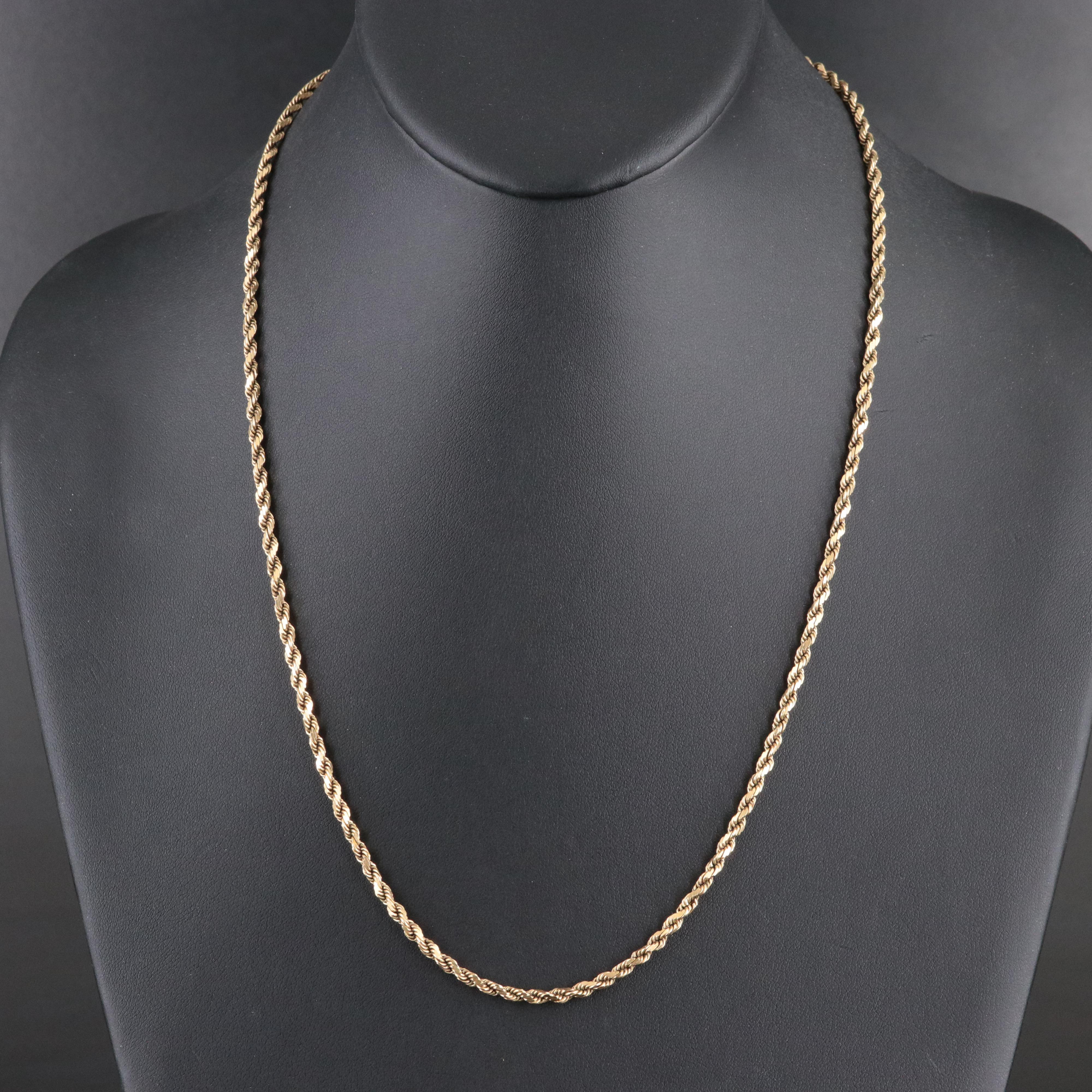14K Rope Chain Necklace