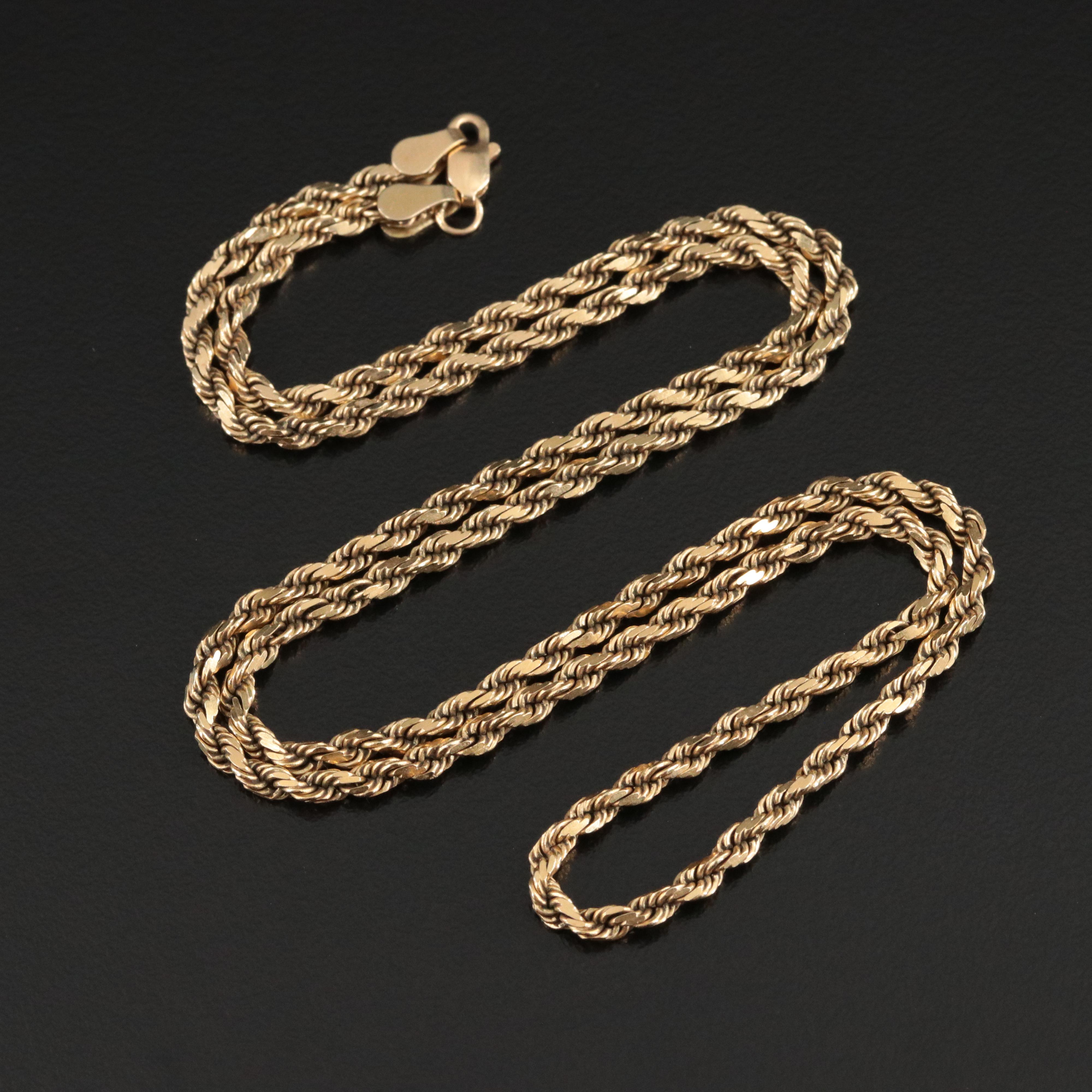 14K Rope Chain Necklace