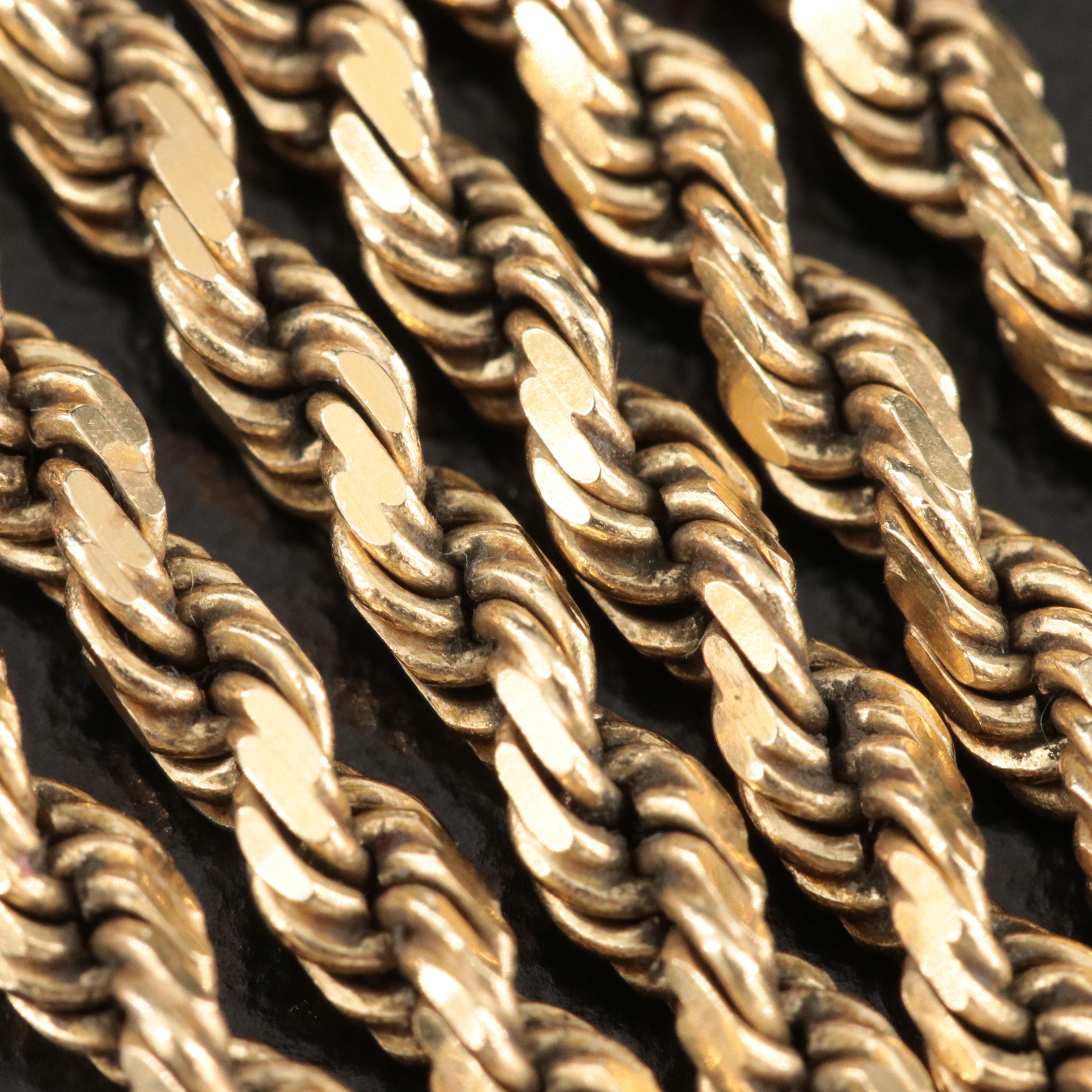 14K Rope Chain Necklace