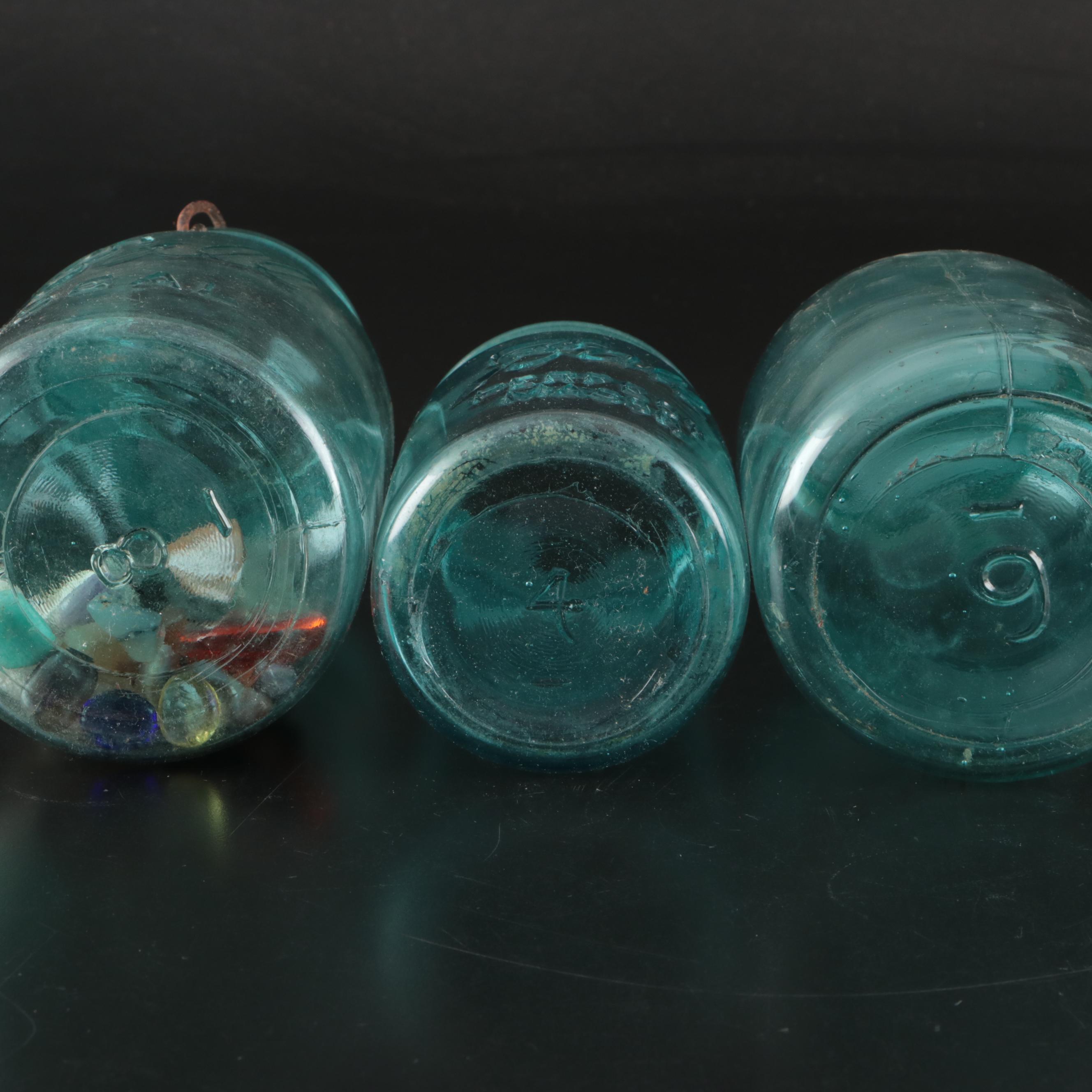 Vintage Barrel Pickle Jars with Other Canning Jars and Stones