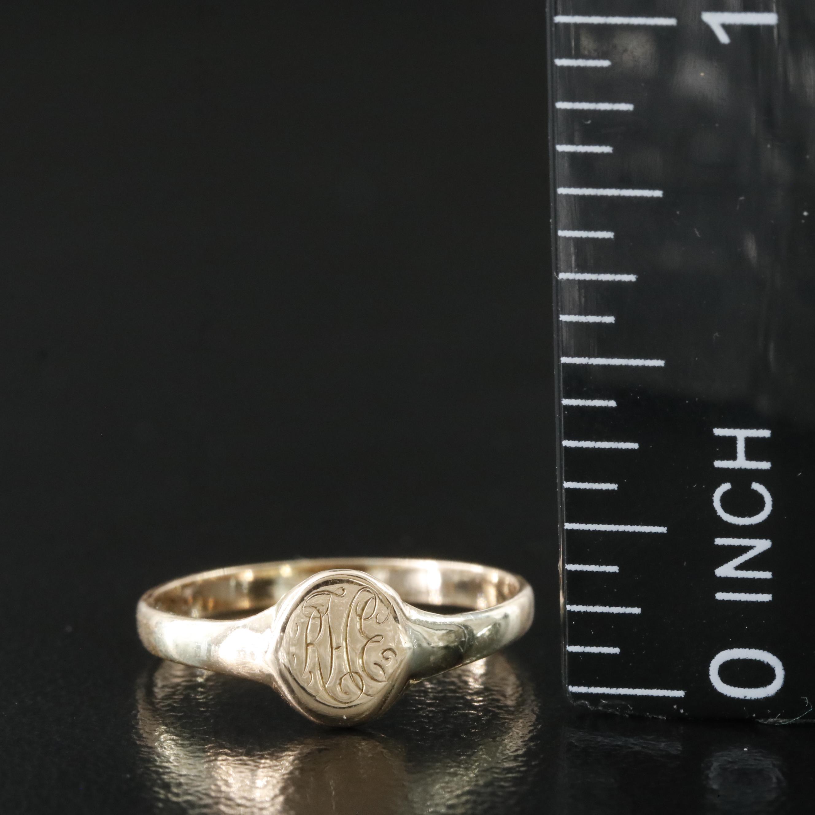 10K Signet Baby Ring
