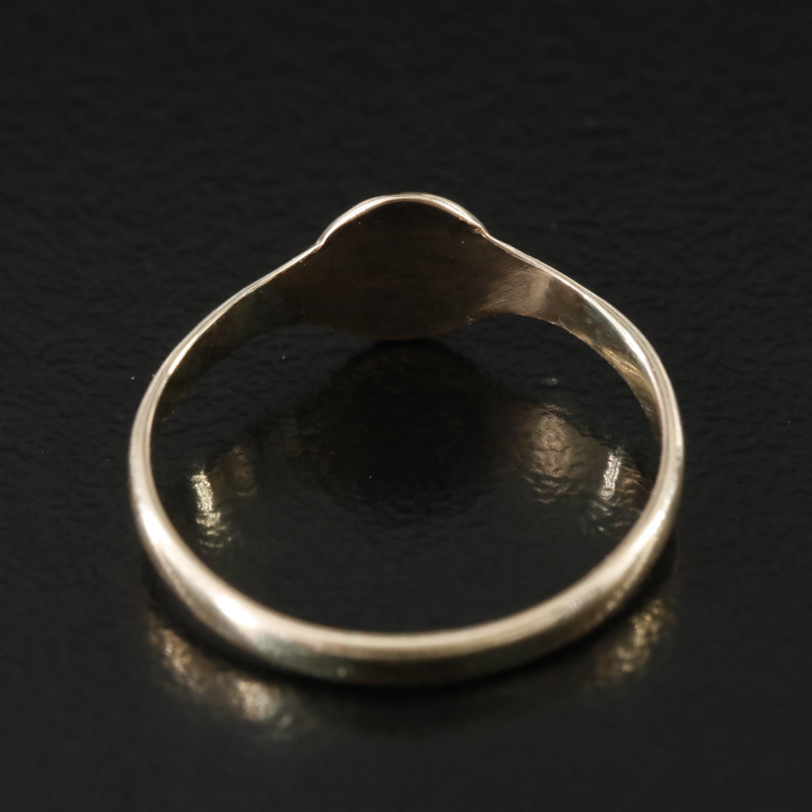 10K Signet Baby Ring