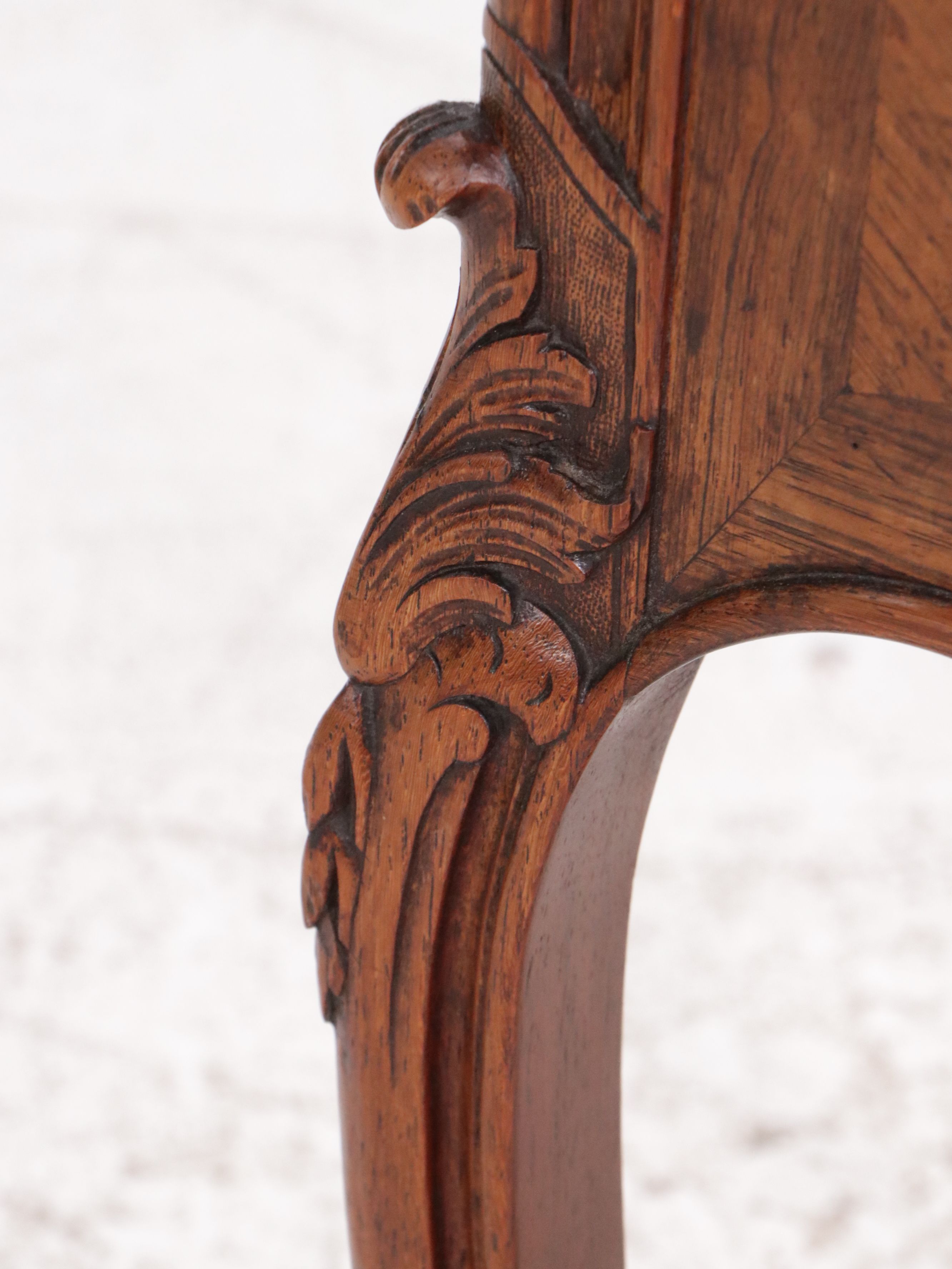 Louis XV Style Nightstand with Pink Marble Top