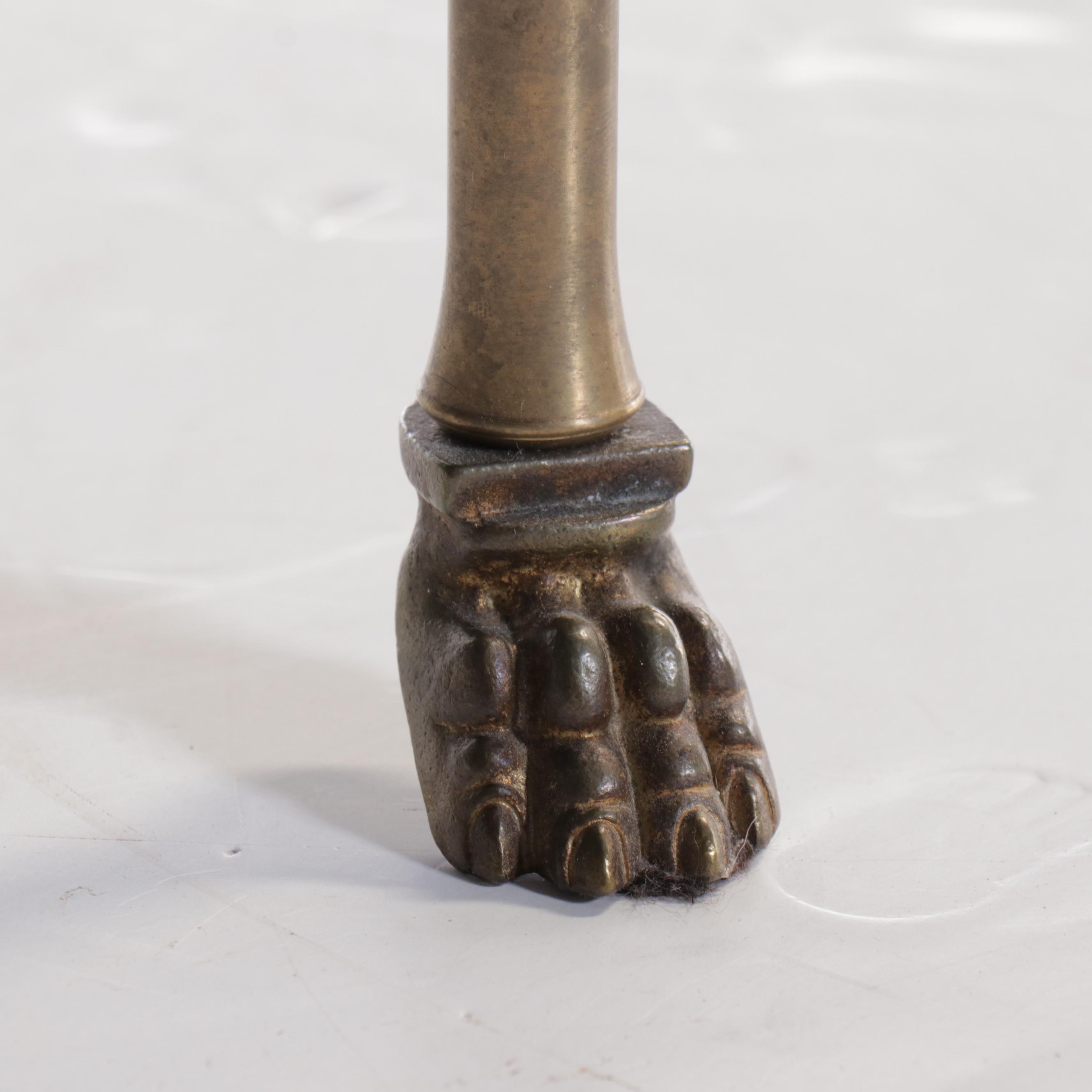 Venetian Style Two-Tiered Brass Finial End Table