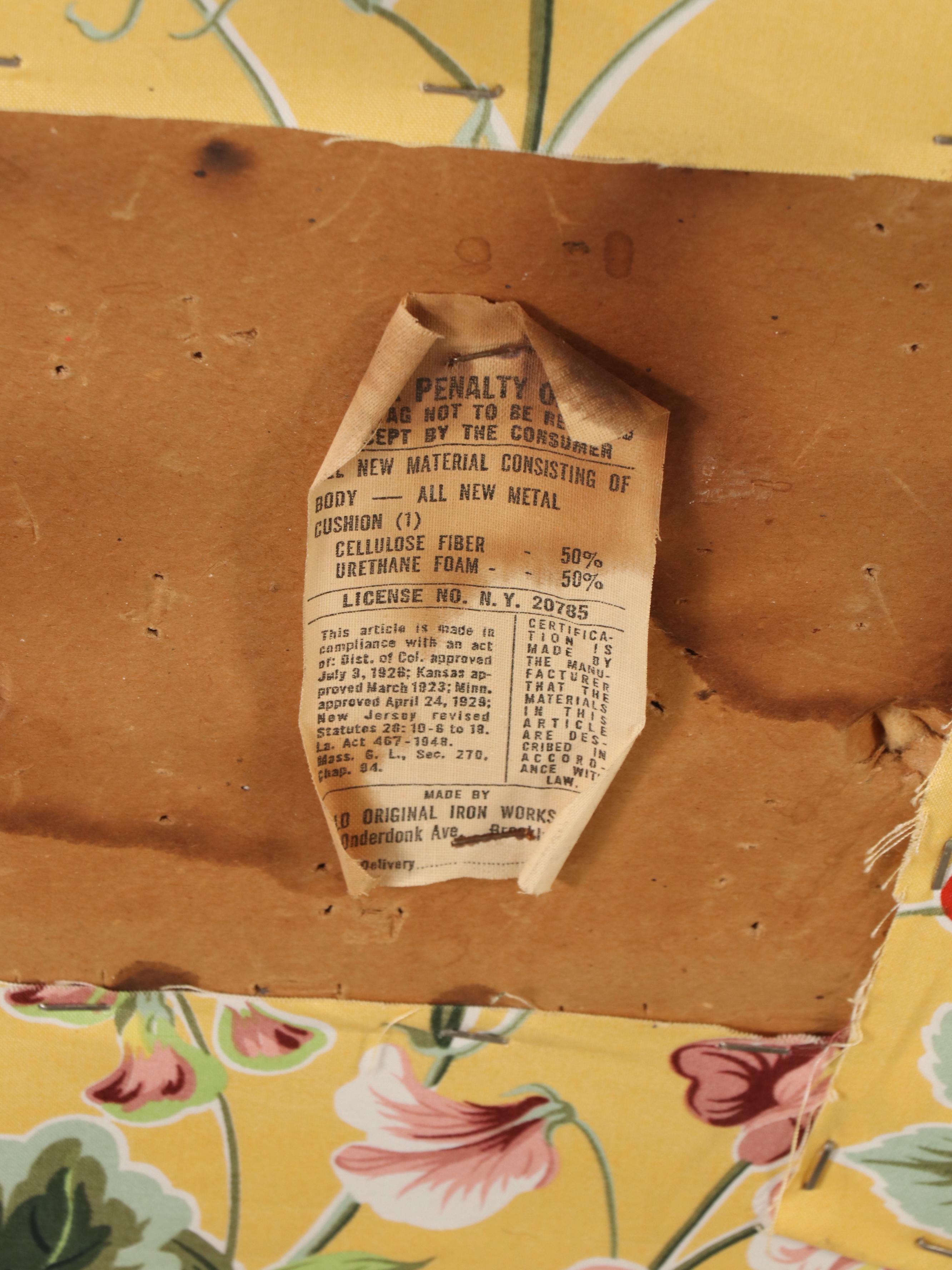 Vintage Green Wrought Iron Patio Bistro Table with Chairs