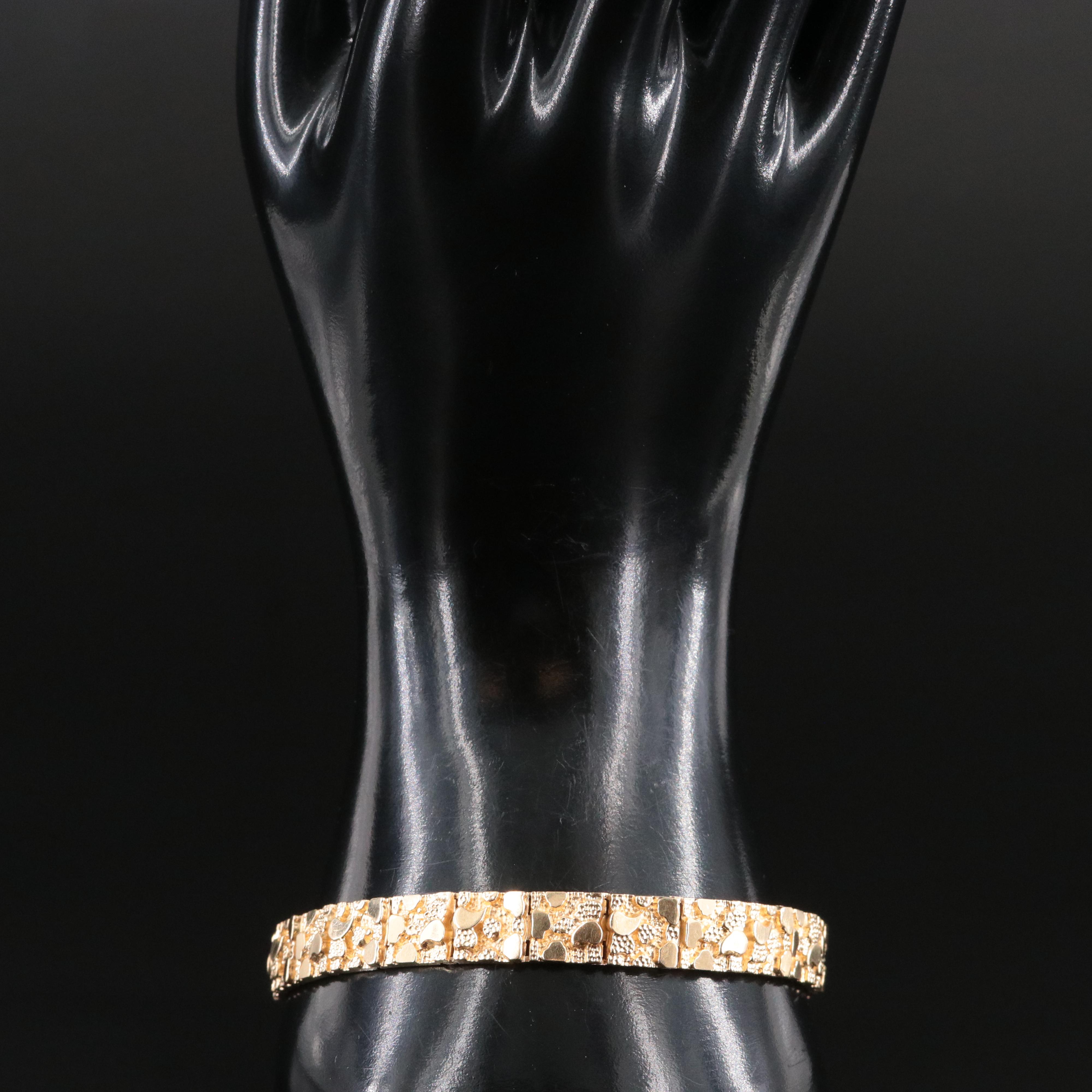 14K Nugget Link Bracelet