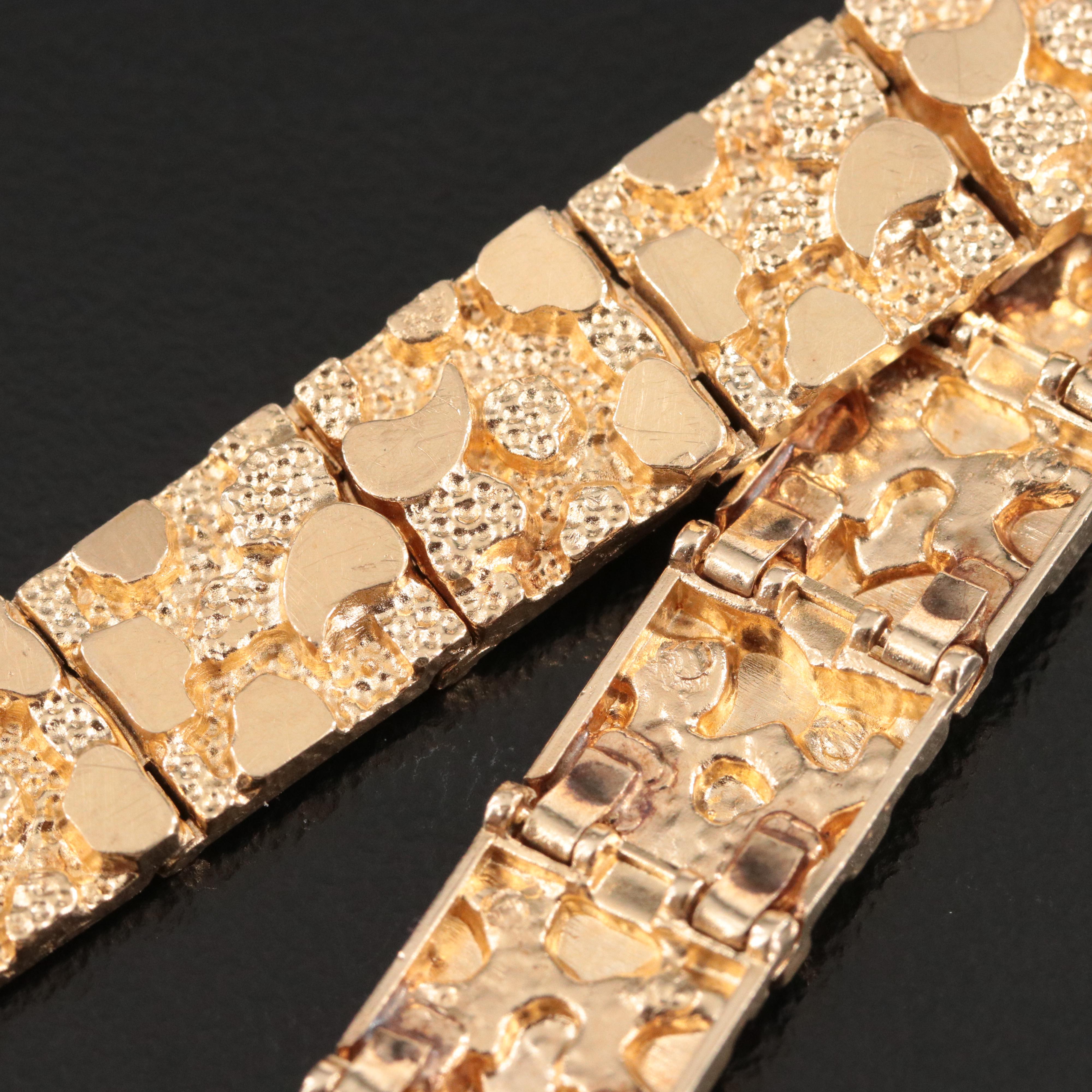 14K Nugget Link Bracelet