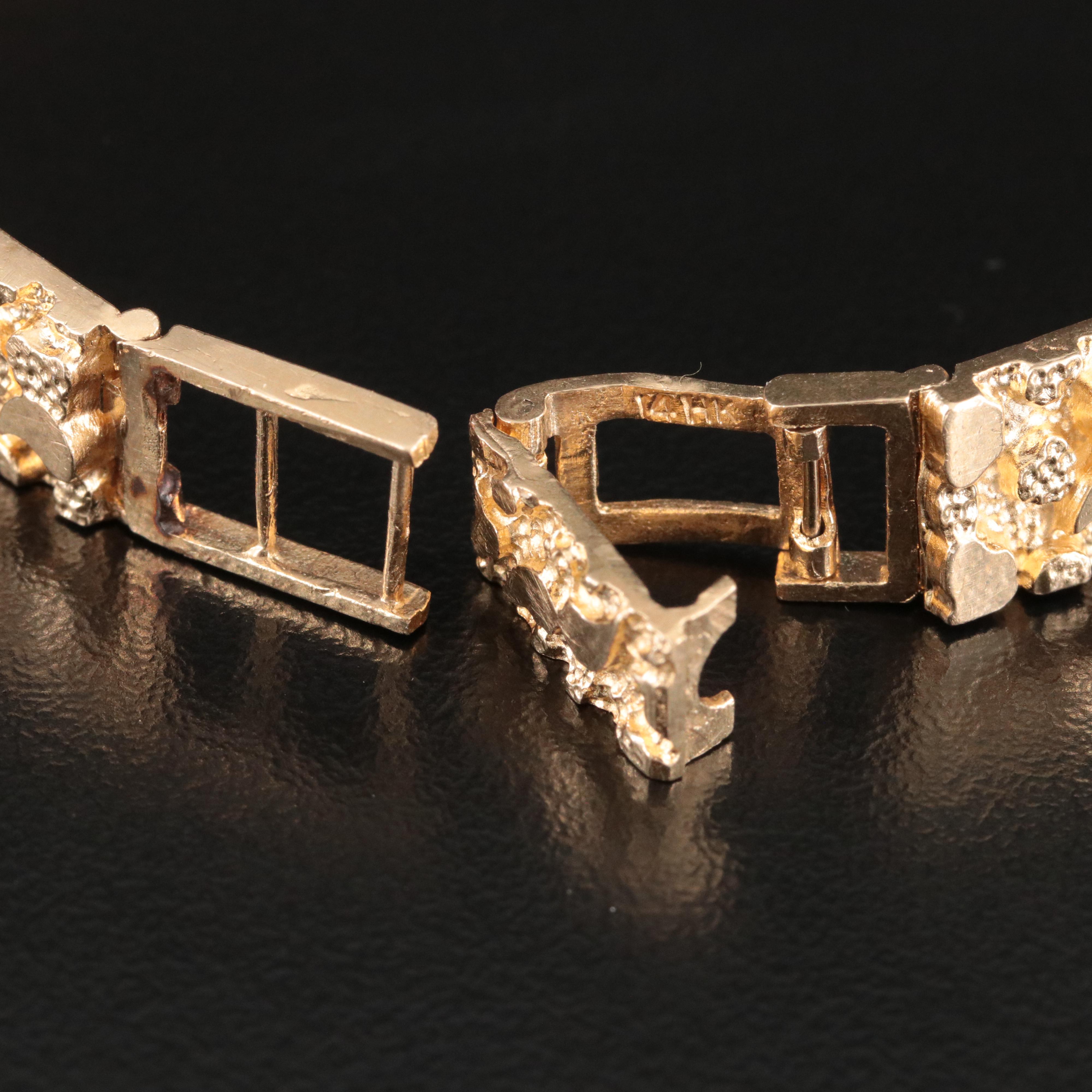 14K Nugget Link Bracelet