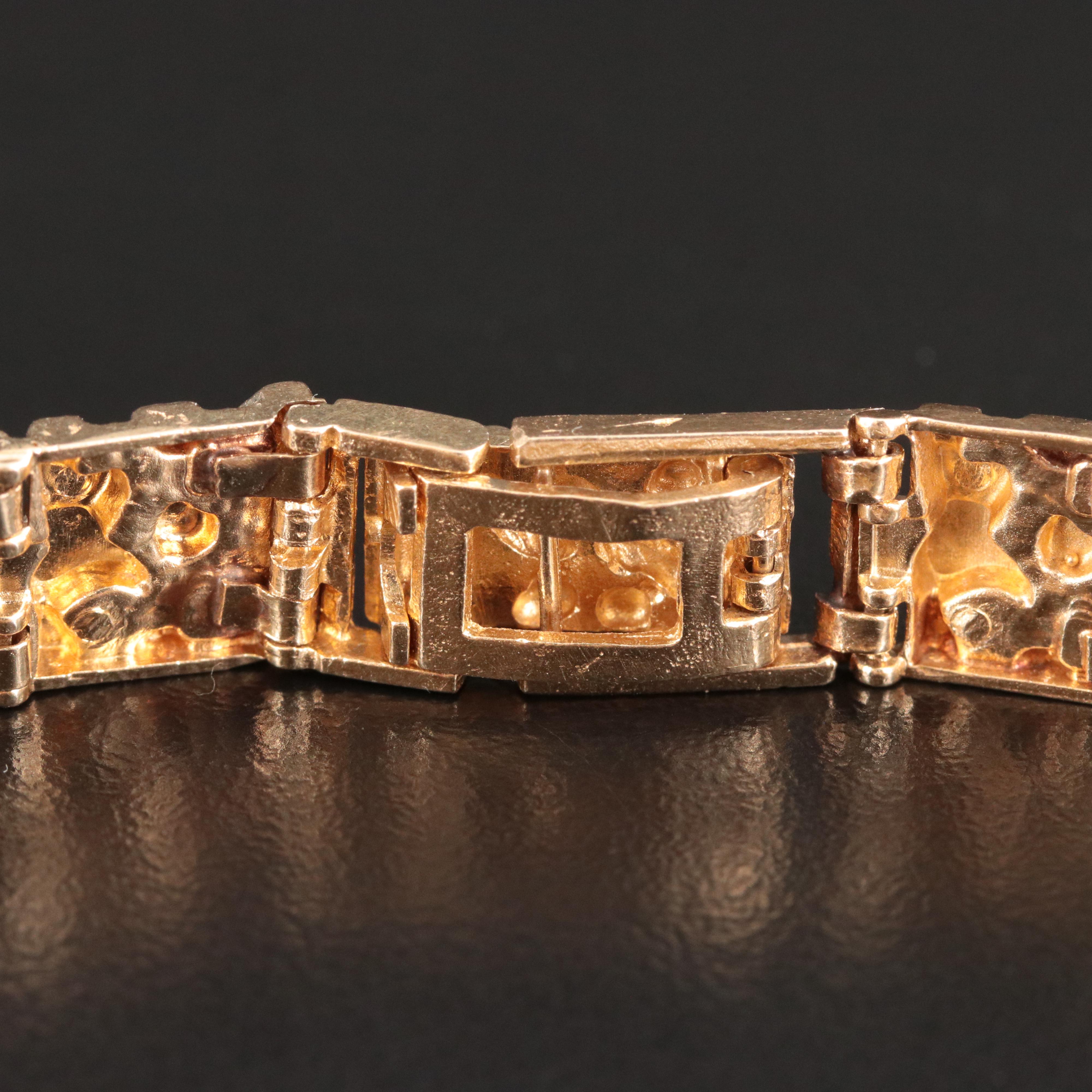 14K Nugget Link Bracelet