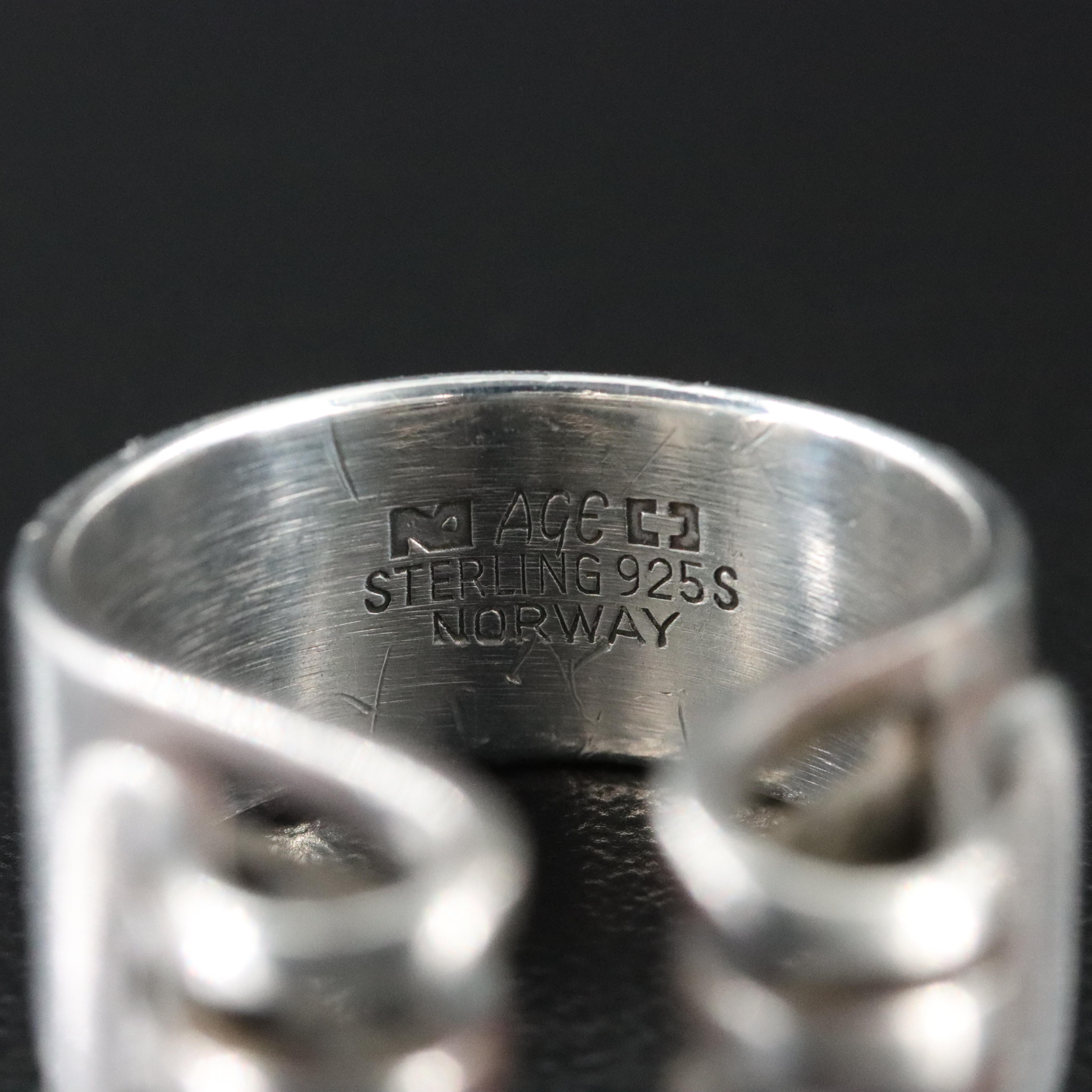 Anna Greta Eker Modernist Sterling Ring