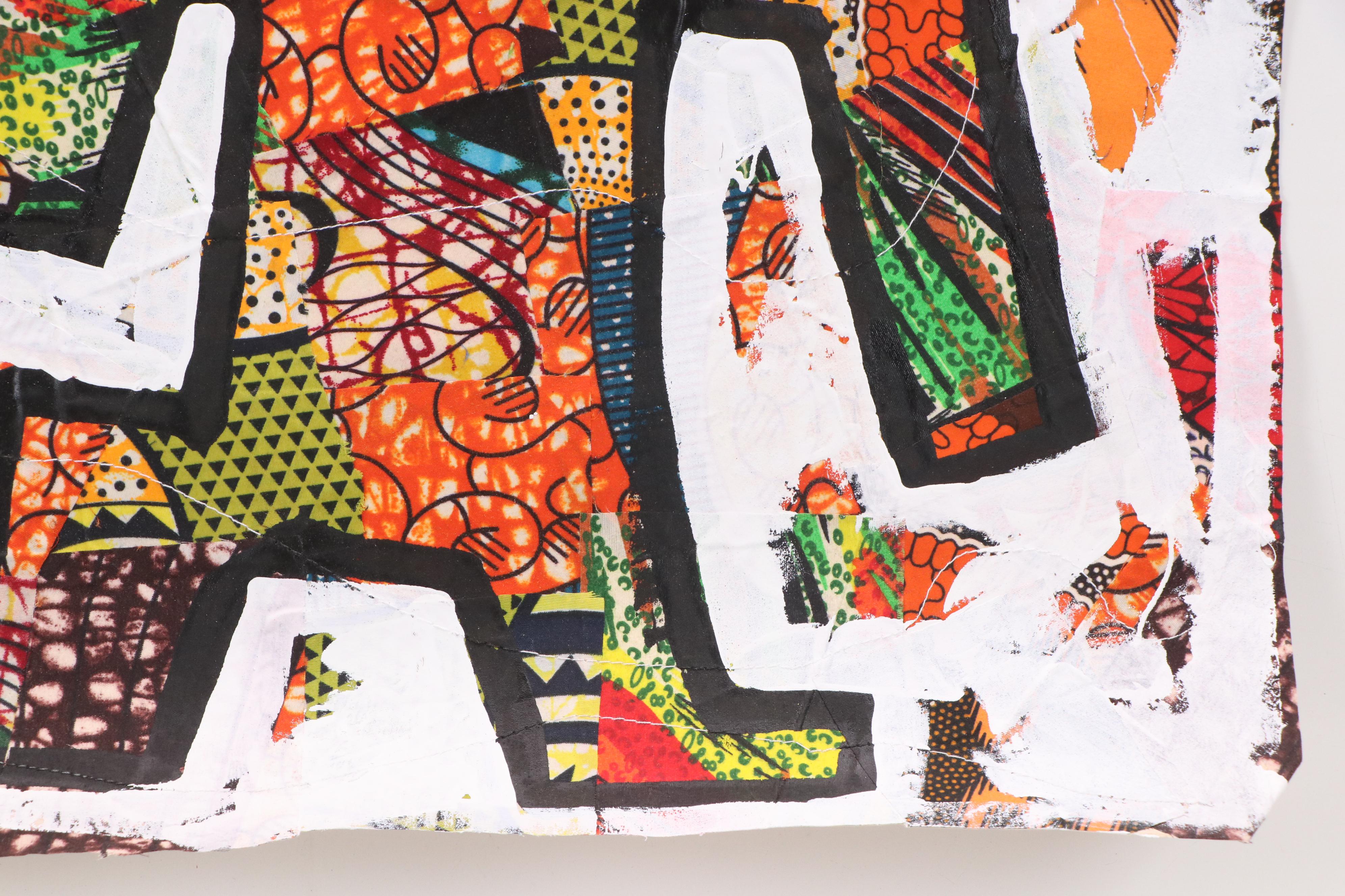 Abiola Idowu Modern Figural Mixed Media Painting "I Love You," 2024