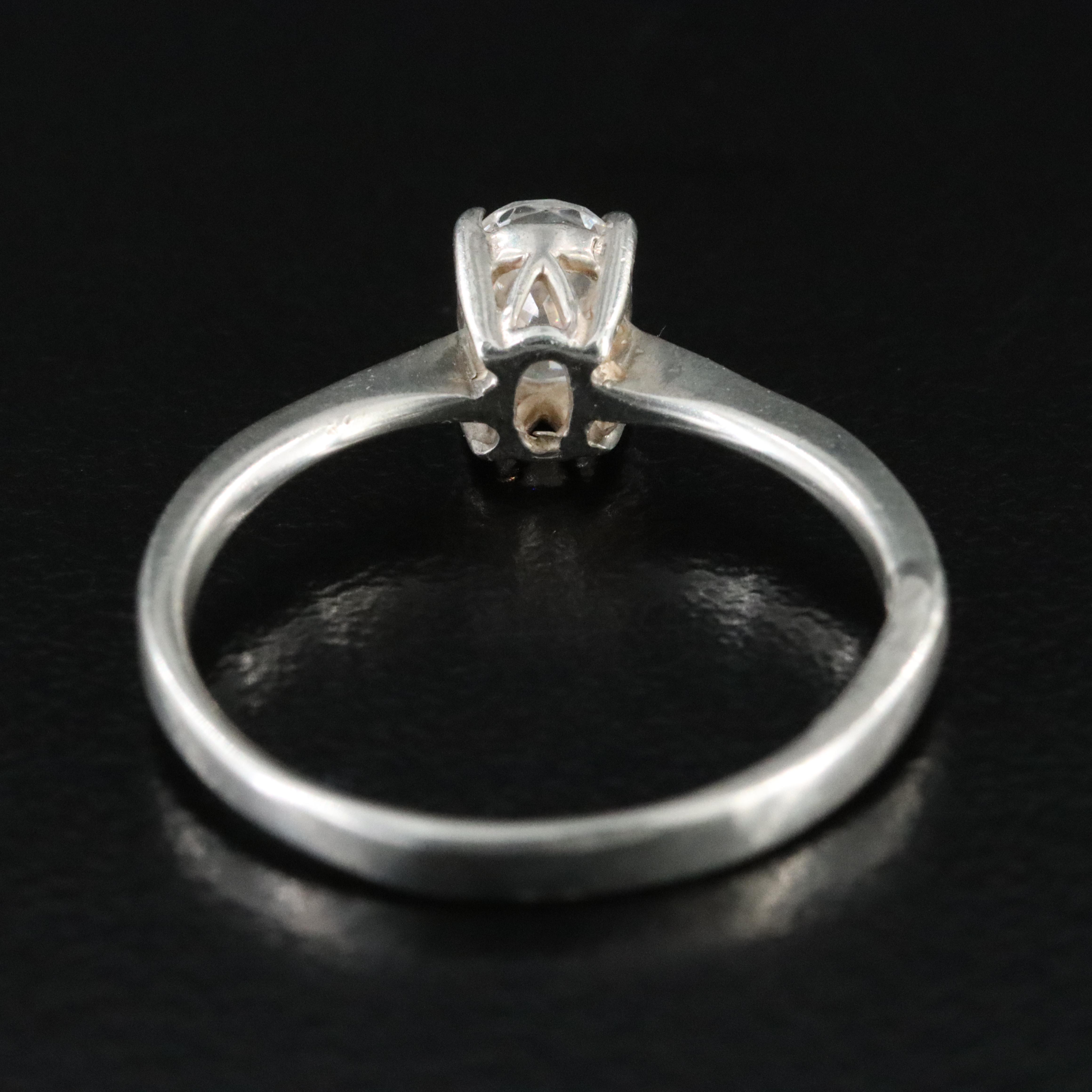 Sterling CZ Solitaire Ring