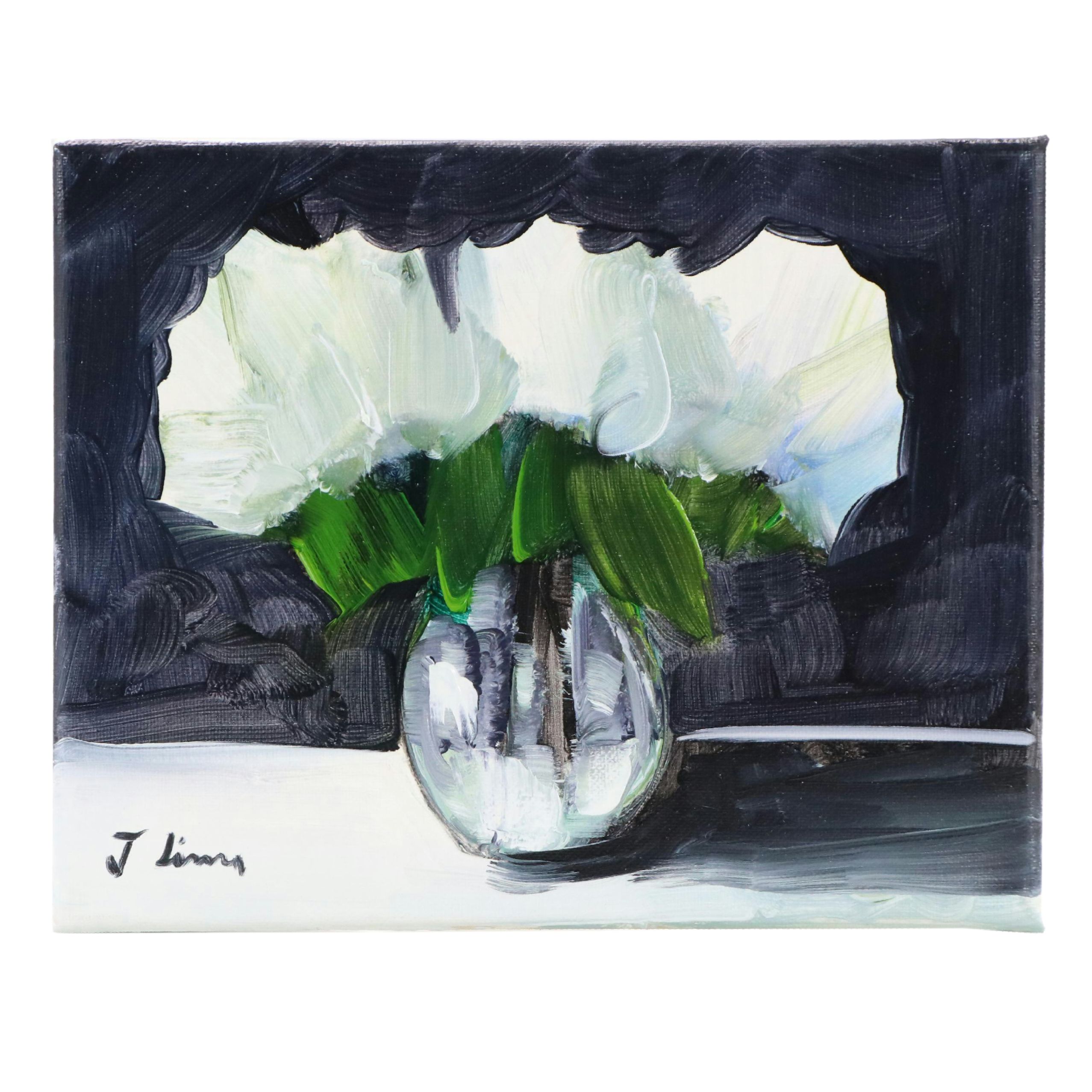 José M. Lima Floral Still Life Oil Painting, 2025