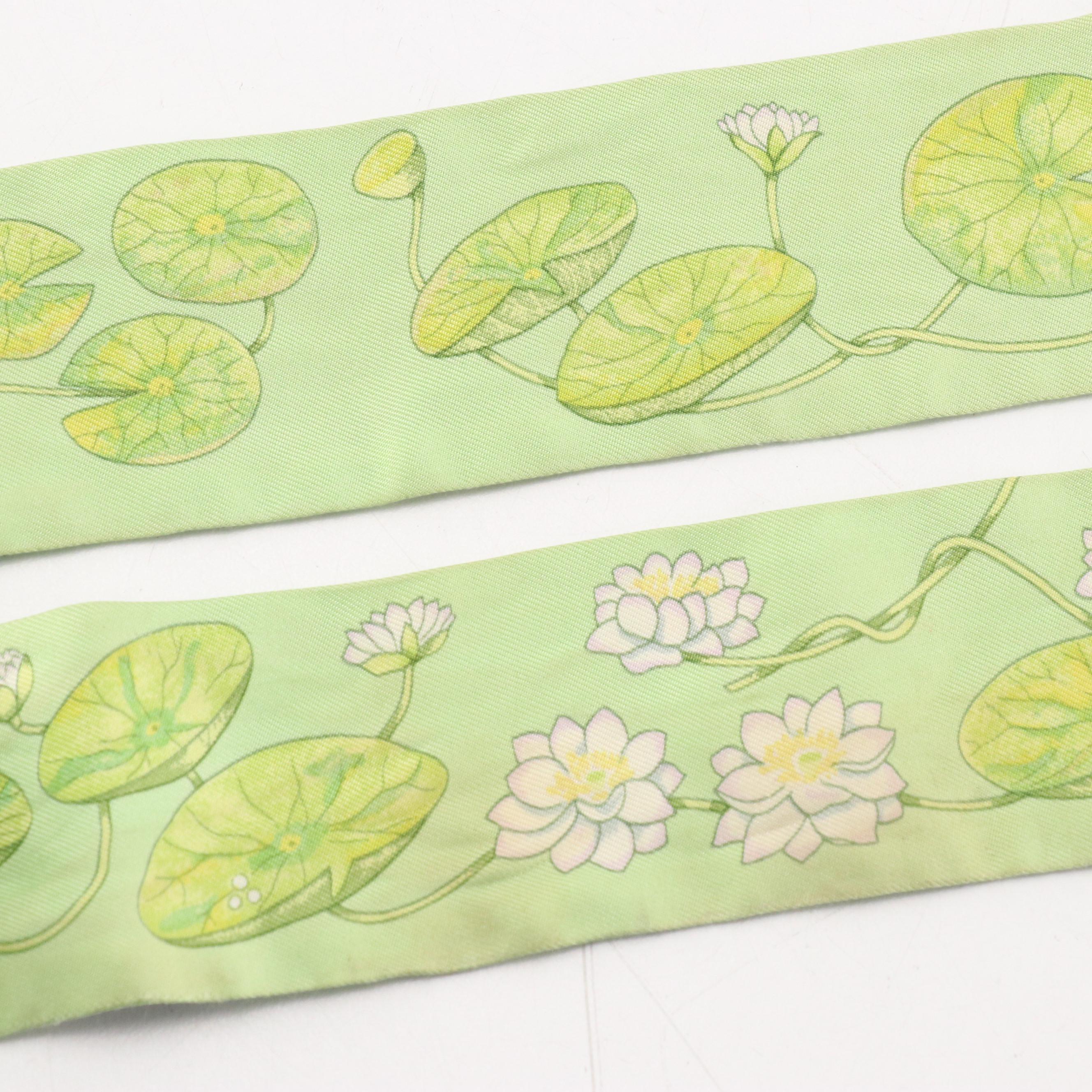 Hermès "Un Jardin sur le Nil" Silk Twilly Scarf with Box