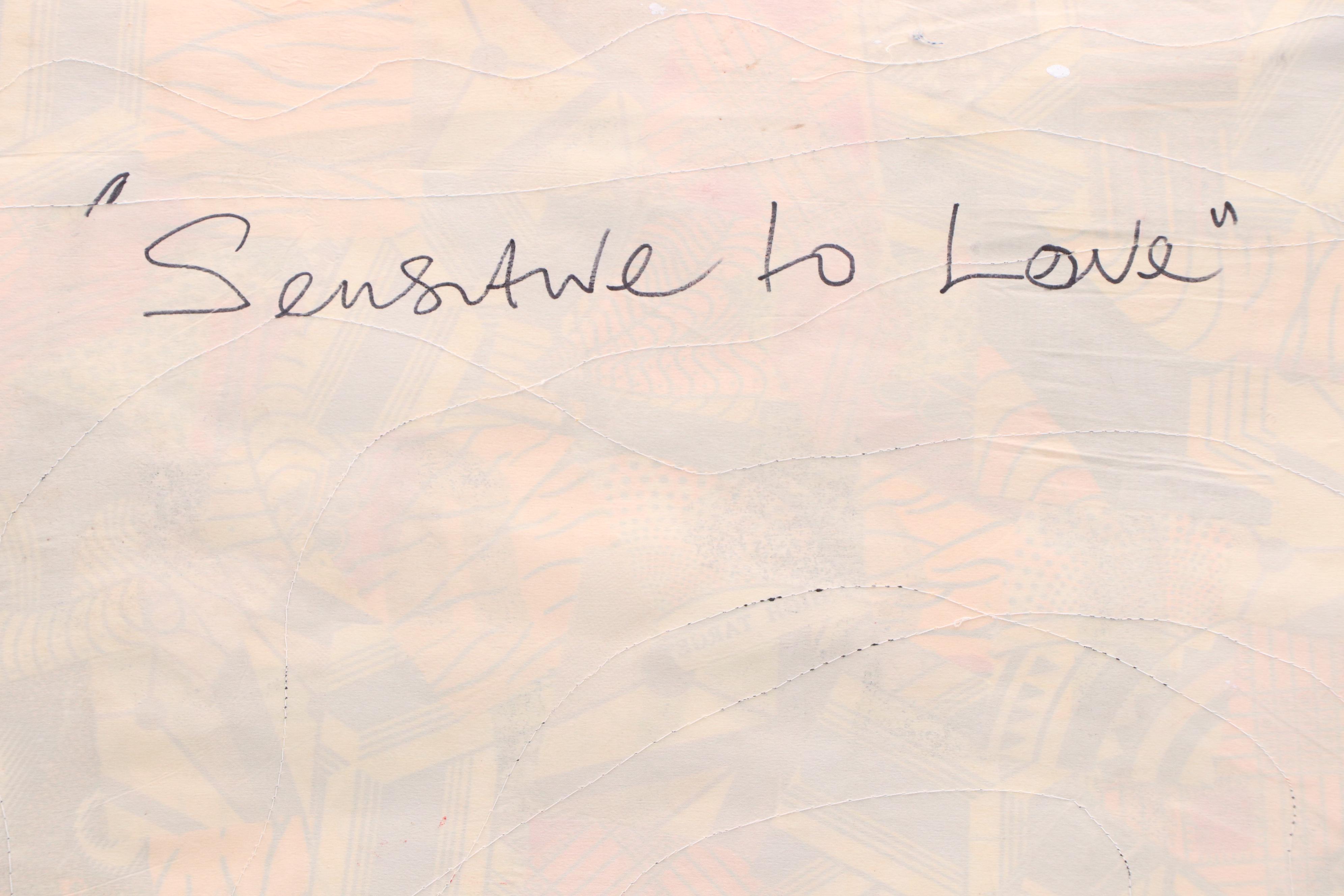 Abiola Idowu Modern Mixed Media Painting "Sensawe to Love," 2024