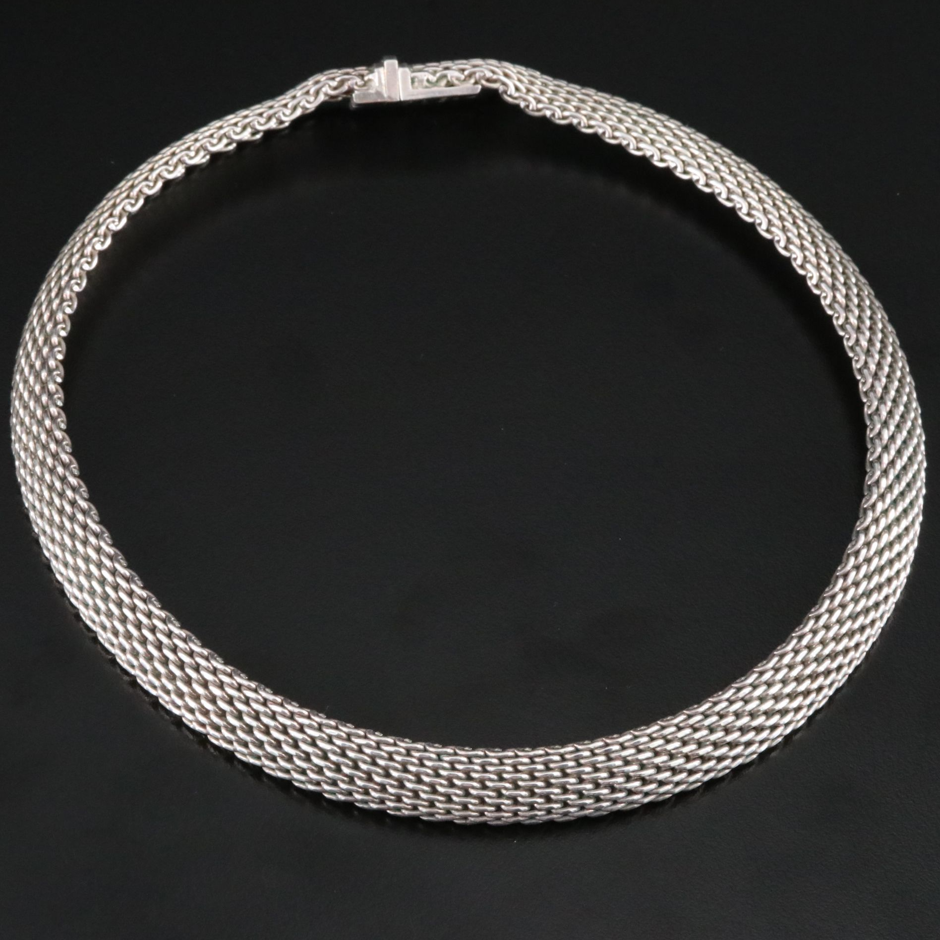 Tiffany & Co. Somerset Sterling Mesh Necklace