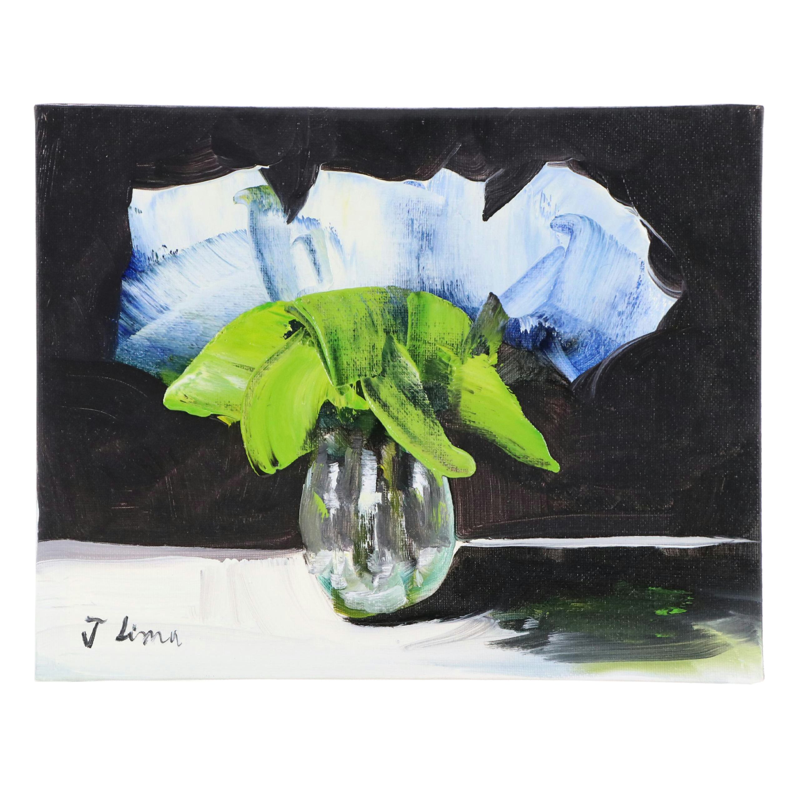 José M. Lima Floral Still Life Oil Painting, 2025