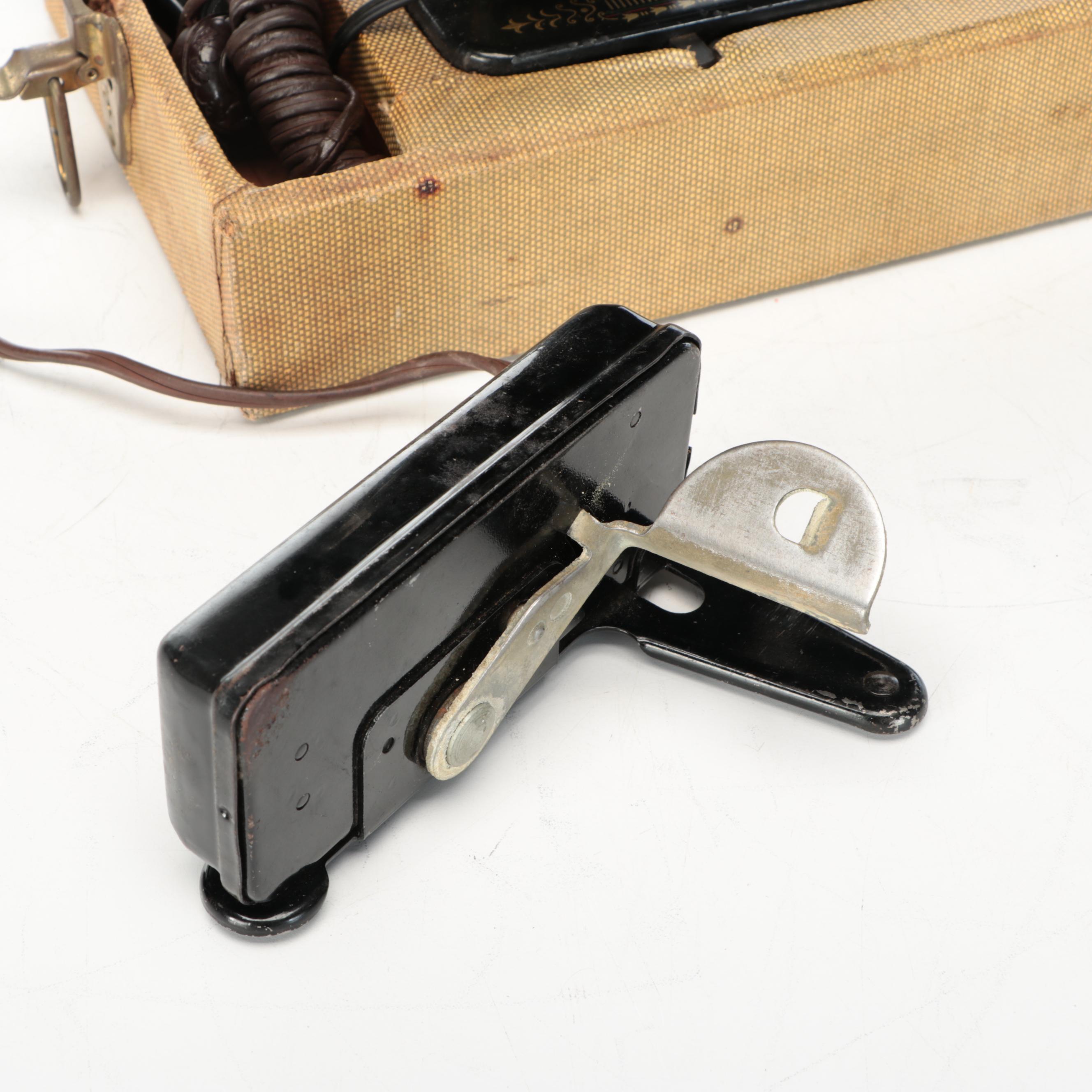 Singer Sewing Machine with Case, Early 20th Century