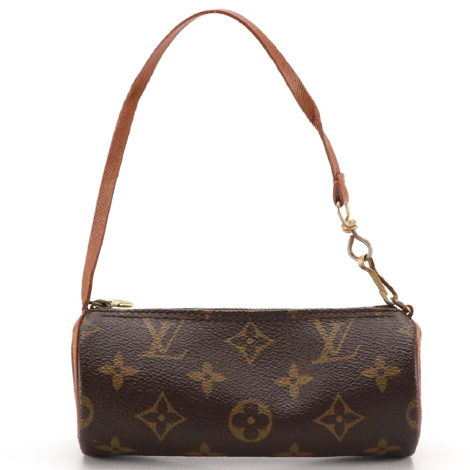 Louis Vuitton Papillon Pochette Bag in Monogram Canvas and Leather Trim