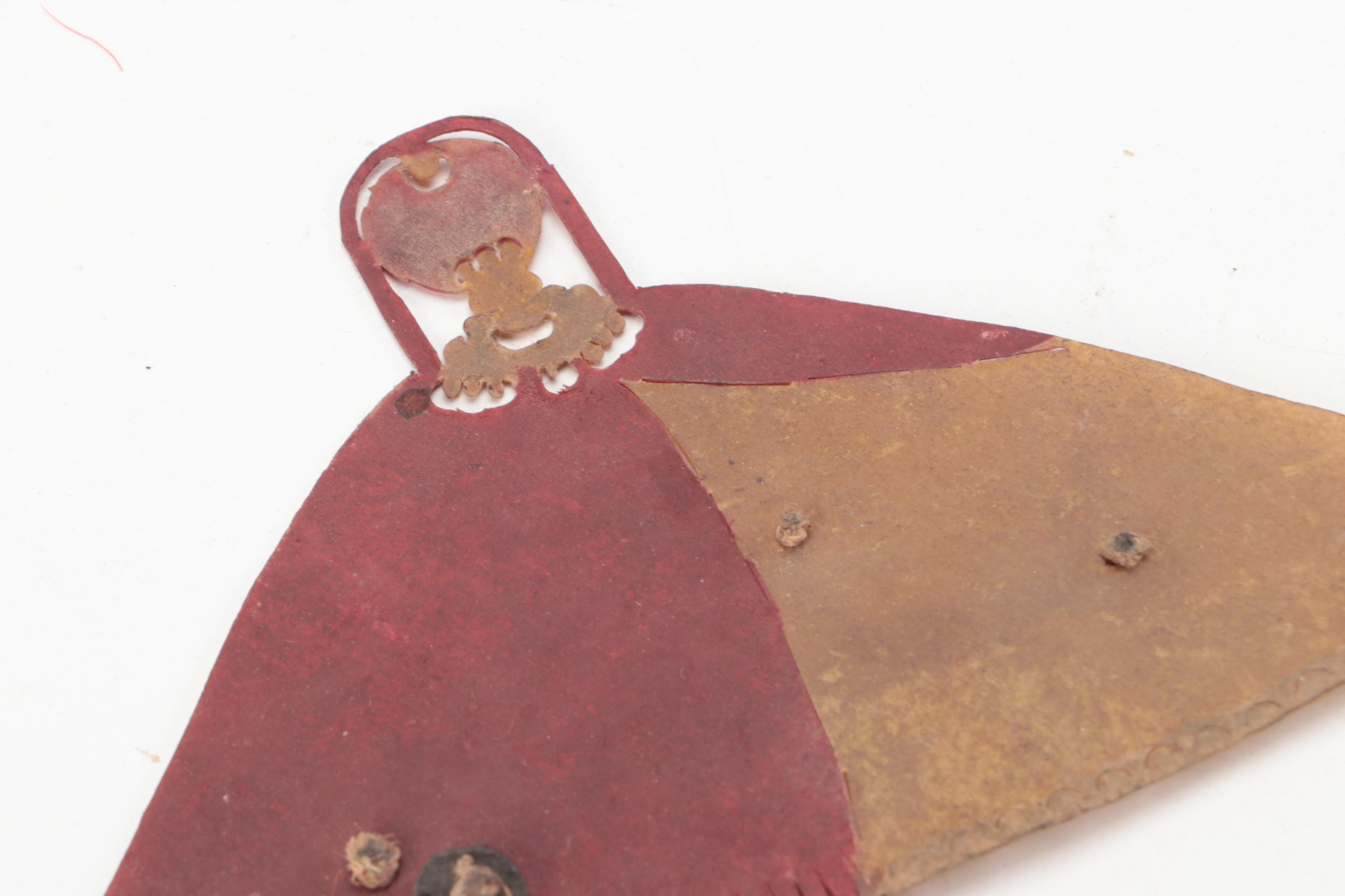 Chinese Qing Dynasty Style Hat Painted Vellum Shadow Puppet Accessories