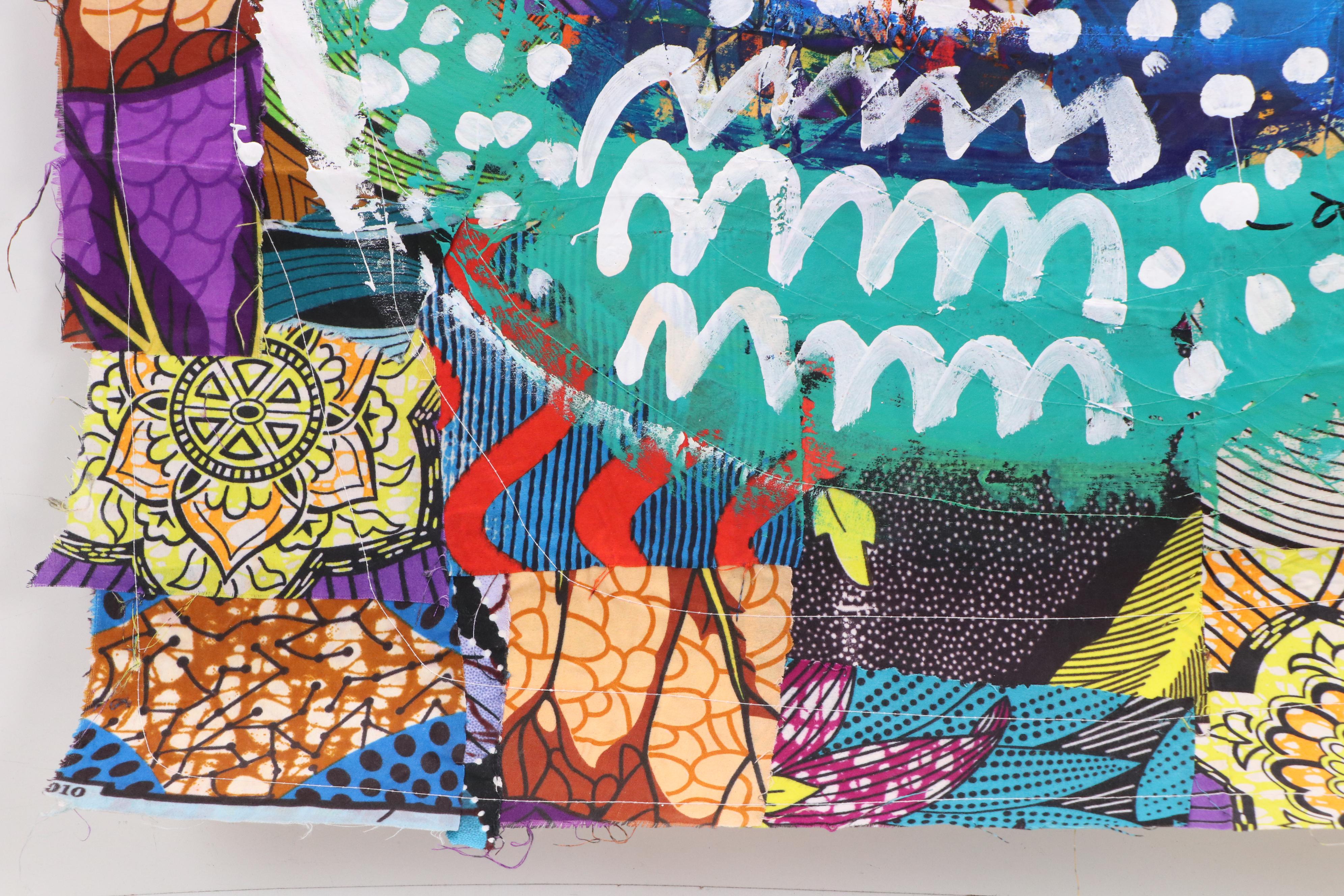 Abiola Idowu Abstract Mixed Media Painting "Faith is Action," 2024