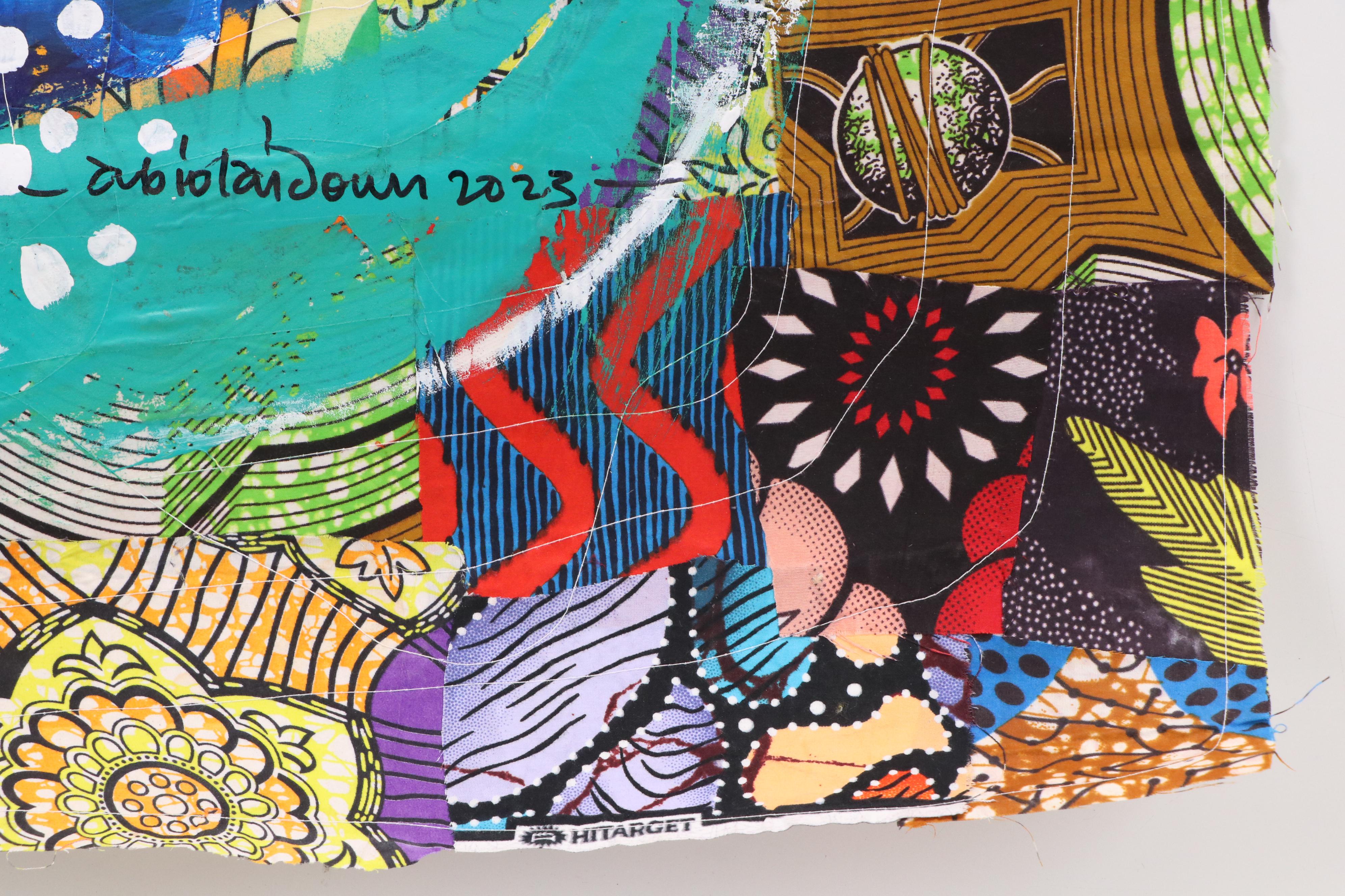 Abiola Idowu Abstract Mixed Media Painting "Faith is Action," 2024