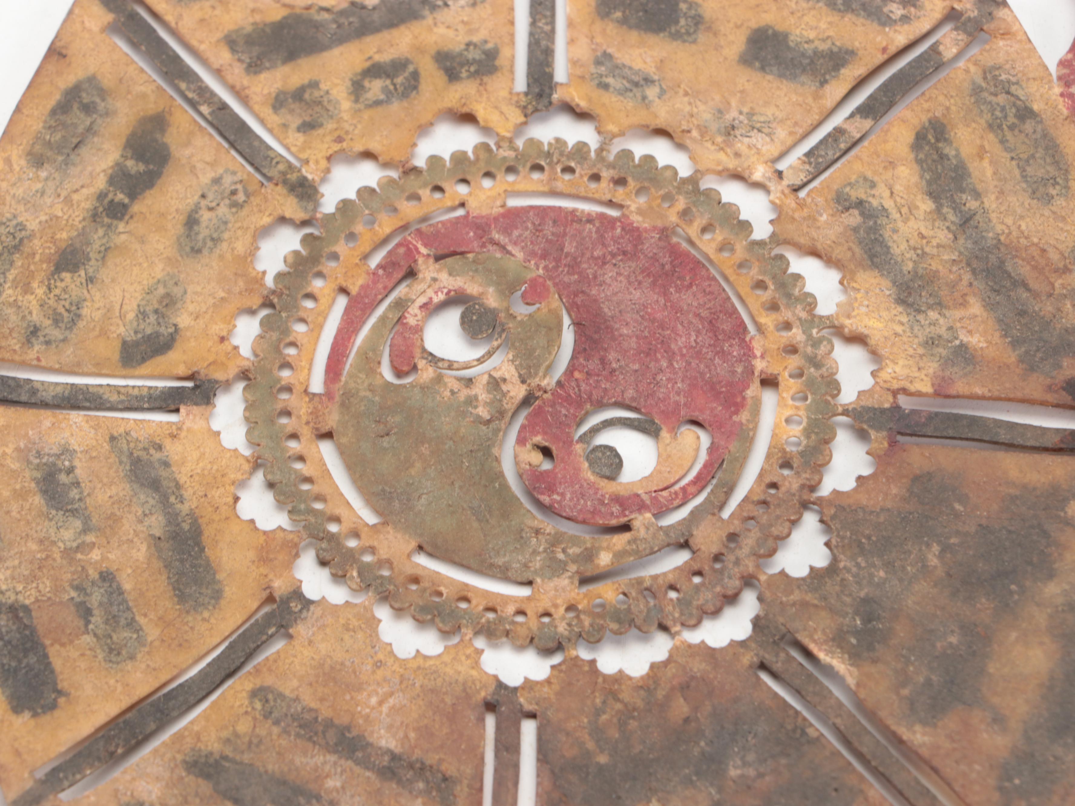 Chinese Spirit Tablet and Bagua Vellum Puppet Shadow Accessories