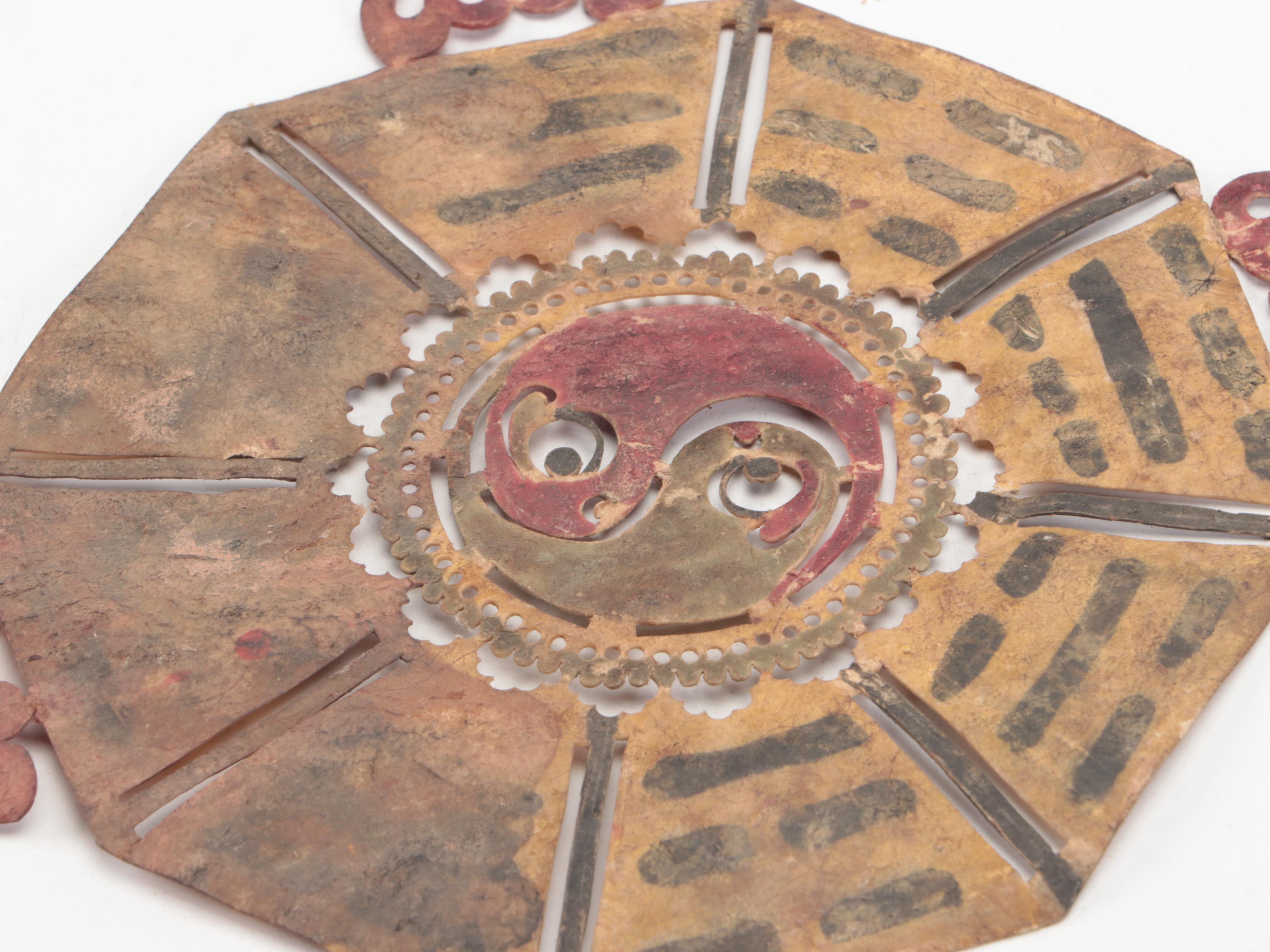 Chinese Spirit Tablet and Bagua Vellum Puppet Shadow Accessories