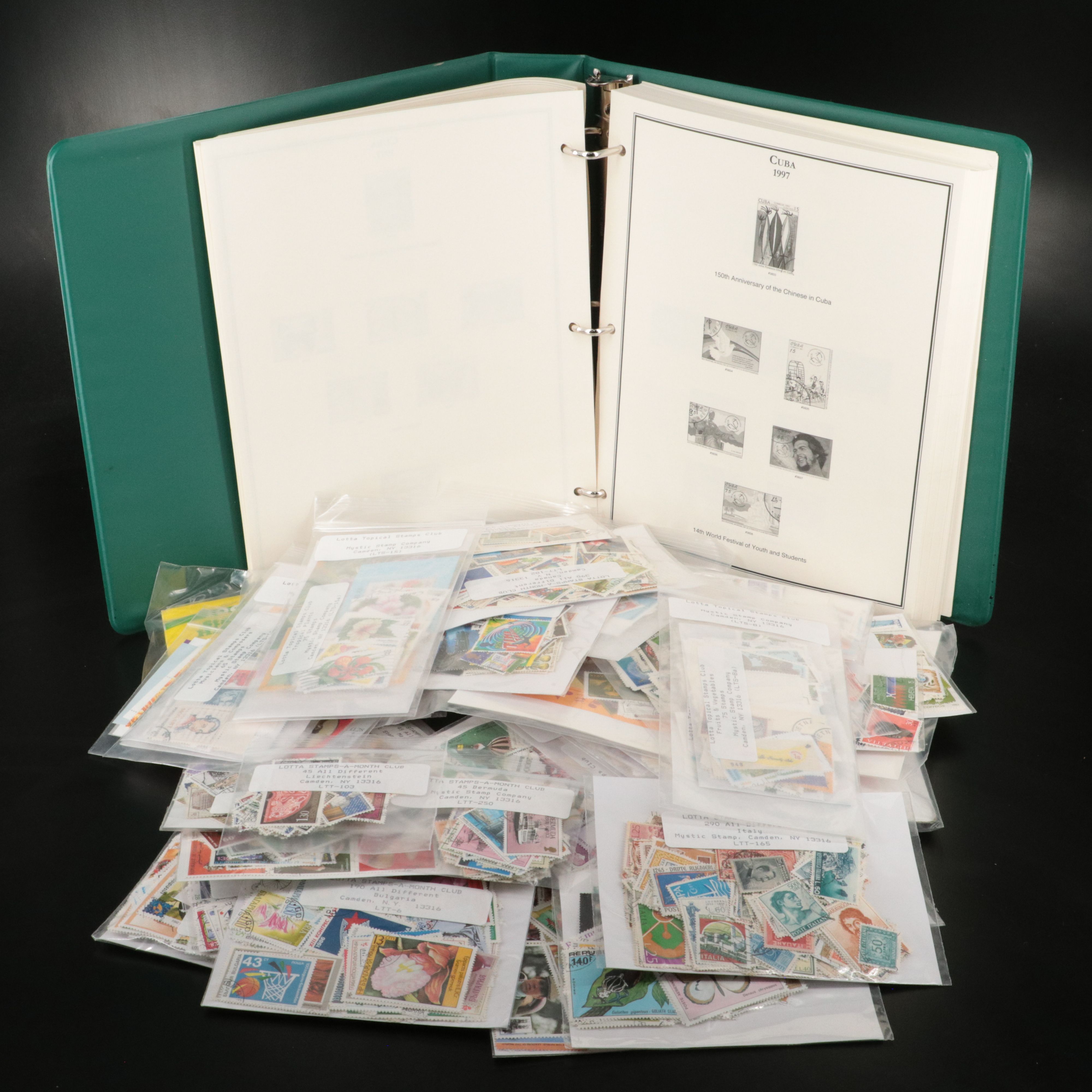 Large Collection of World Postage Stamps, Including Princess Diana