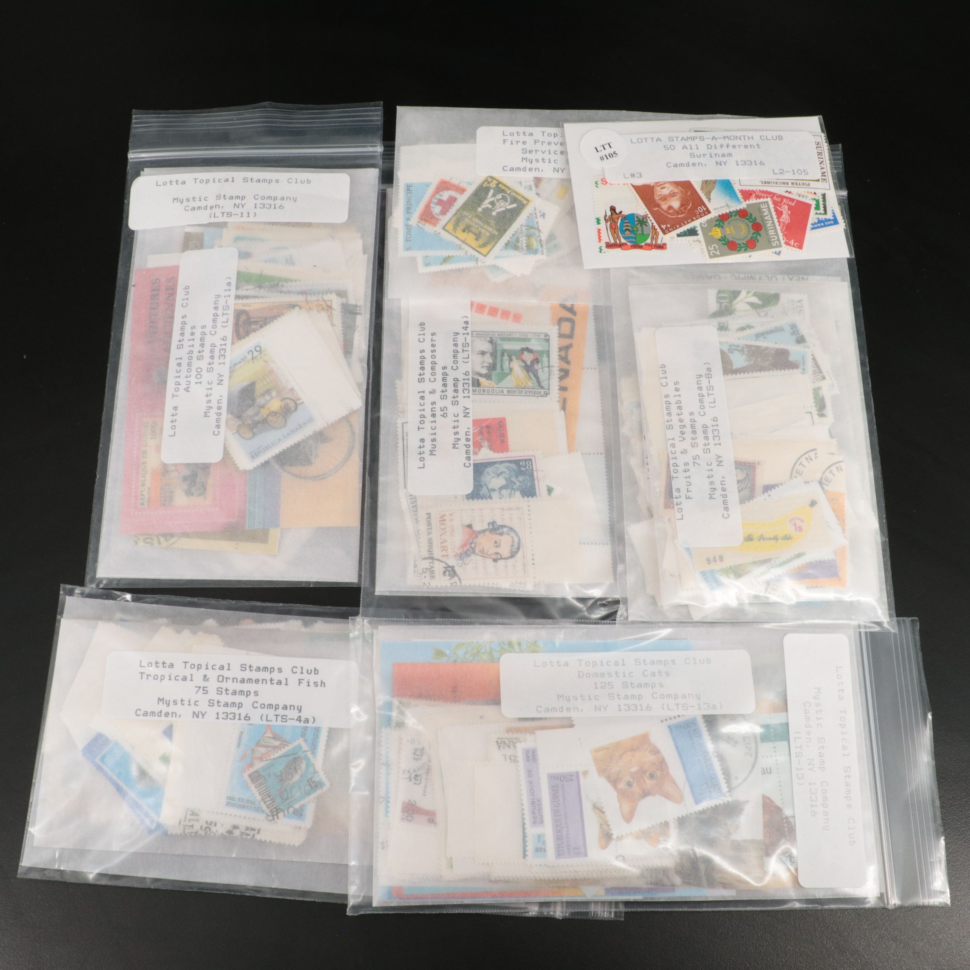 Large Collection of World Postage Stamps, Including Princess Diana
