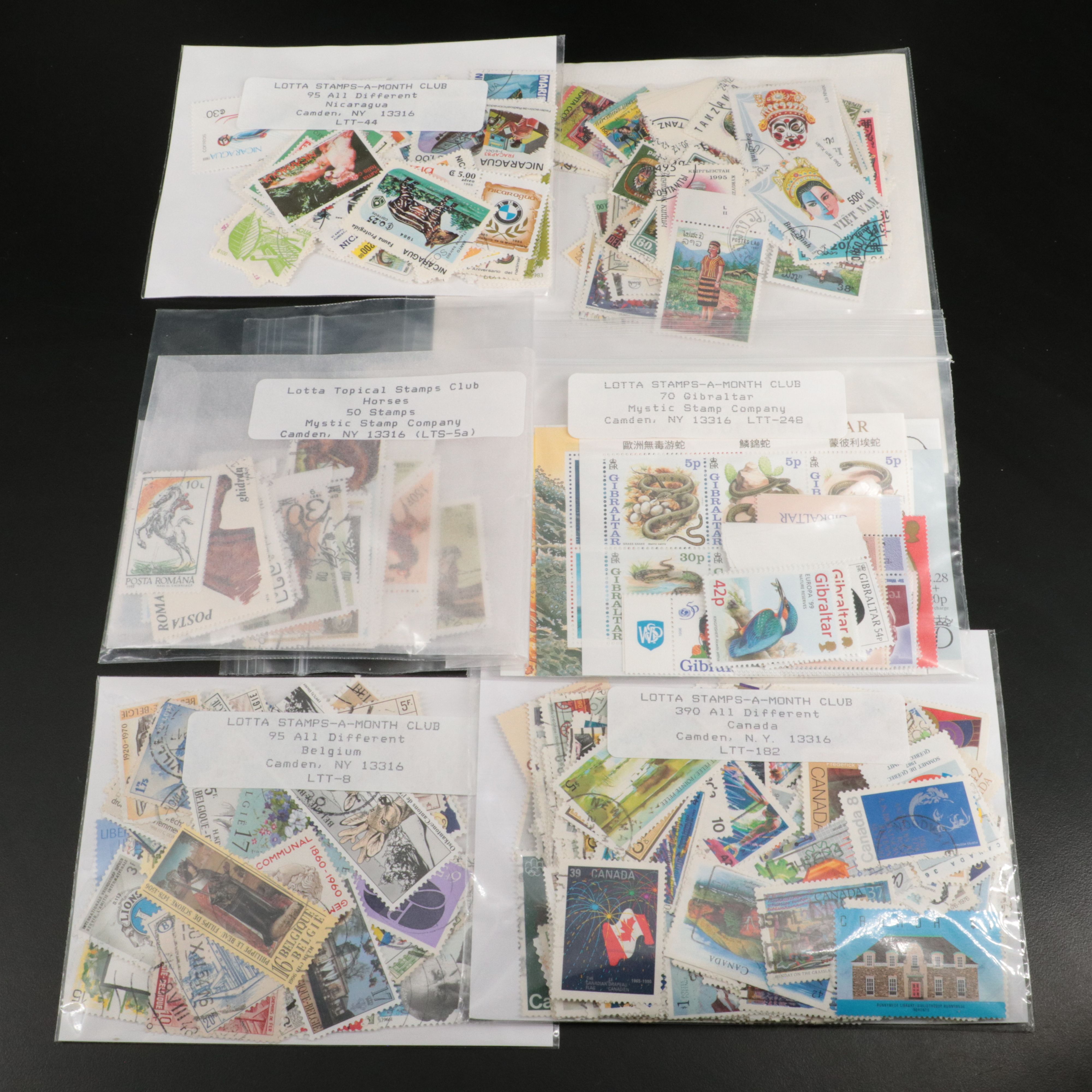 Large Collection of World Postage Stamps, Including Princess Diana