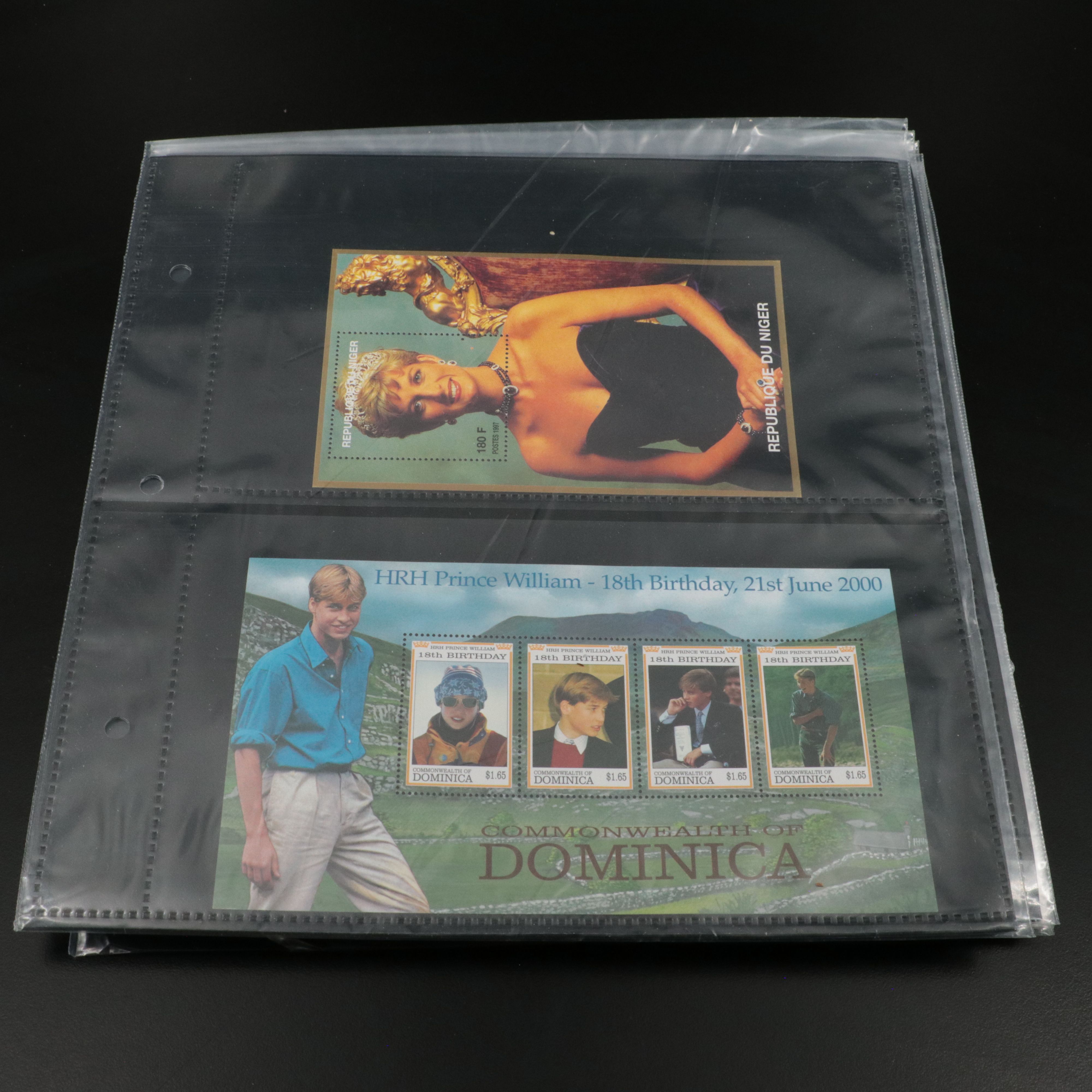 Large Collection of World Postage Stamps, Including Princess Diana